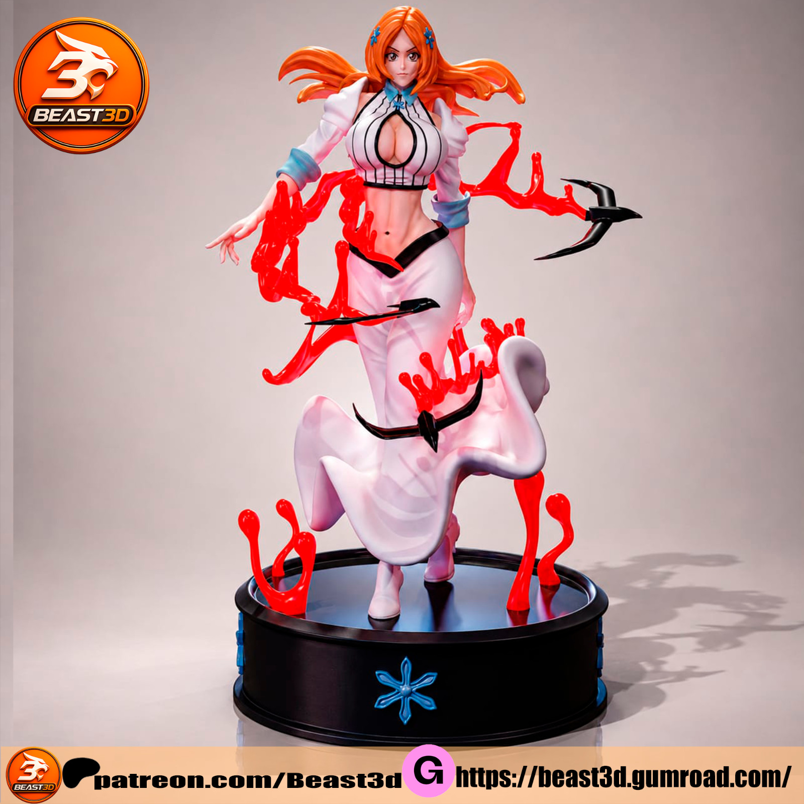 1:6 Orihime Inoue Bleach Fan Art UNPAINTED Resin Garage Kit Anime Statue