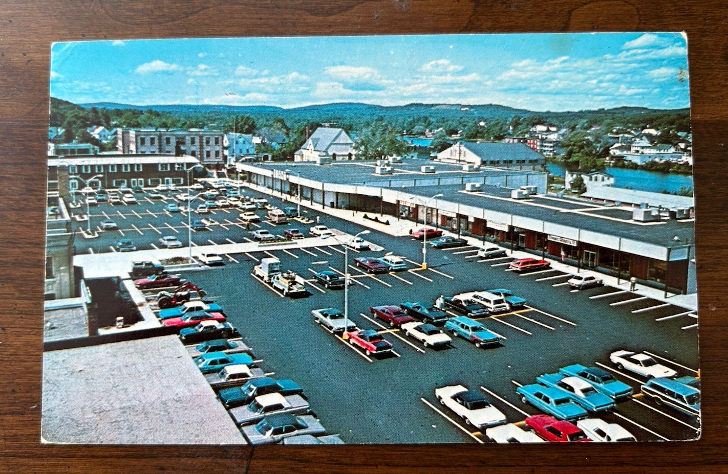 SANFORD MAINE ME~Mid-Town Mall Stores & Parking Lot~1973 Postcard