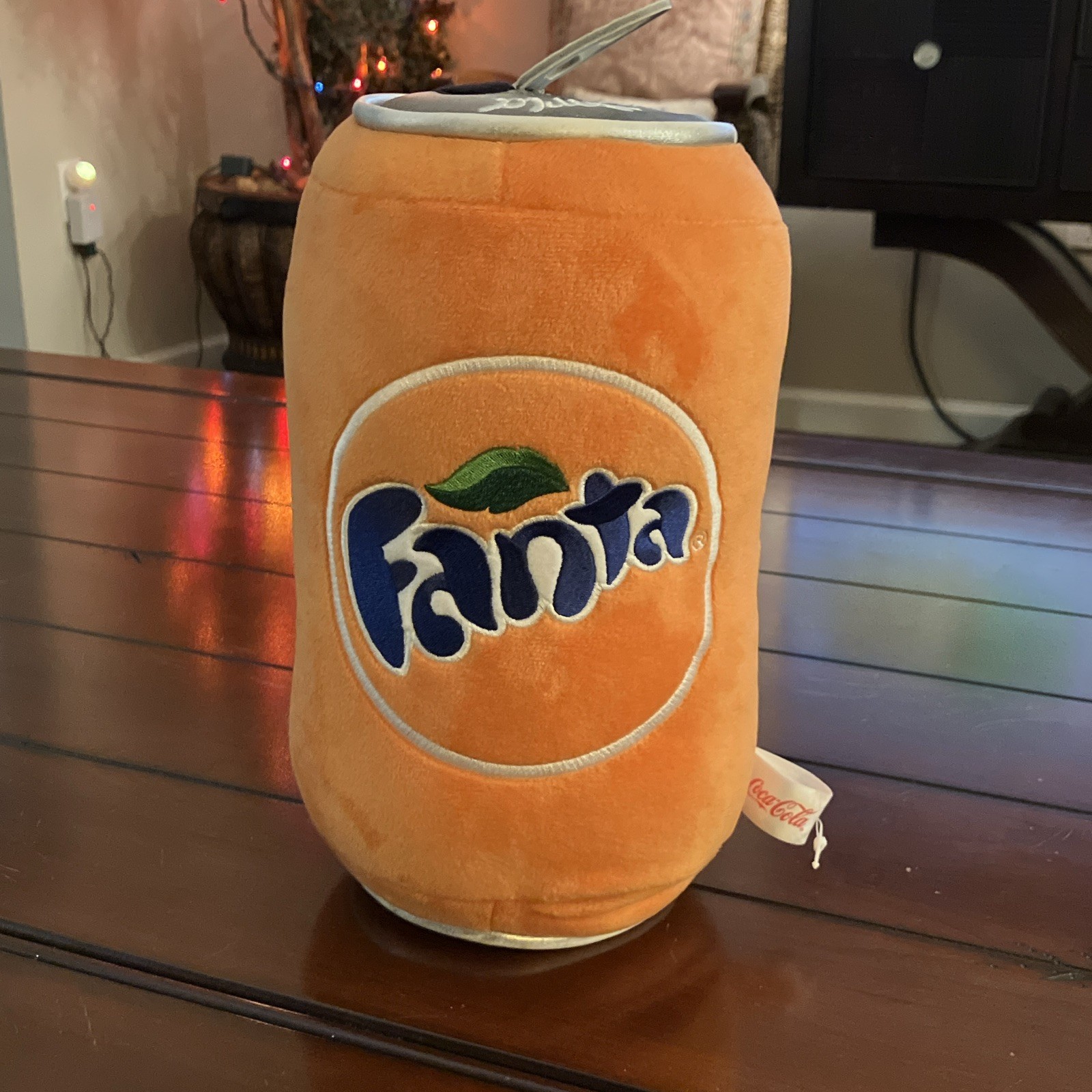 Fanta Orange Soda Can Plush Stuffed Toy w/ Eyes Tap Me Yummy World Coca Cola