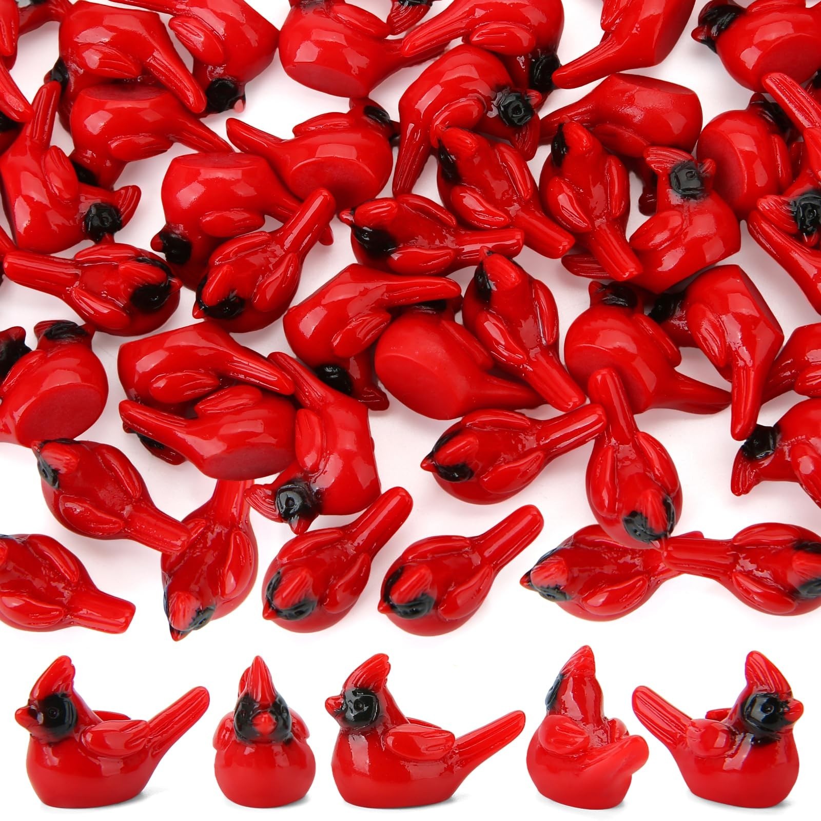 Mini Resin Cardinal Bird Figurines 60 Pcs Tiny Animal Miniature Craft Set USA Mini Resin Cardinal Bird Figurines 60 Pcs Tiny Animal Miniature Craft Set USA