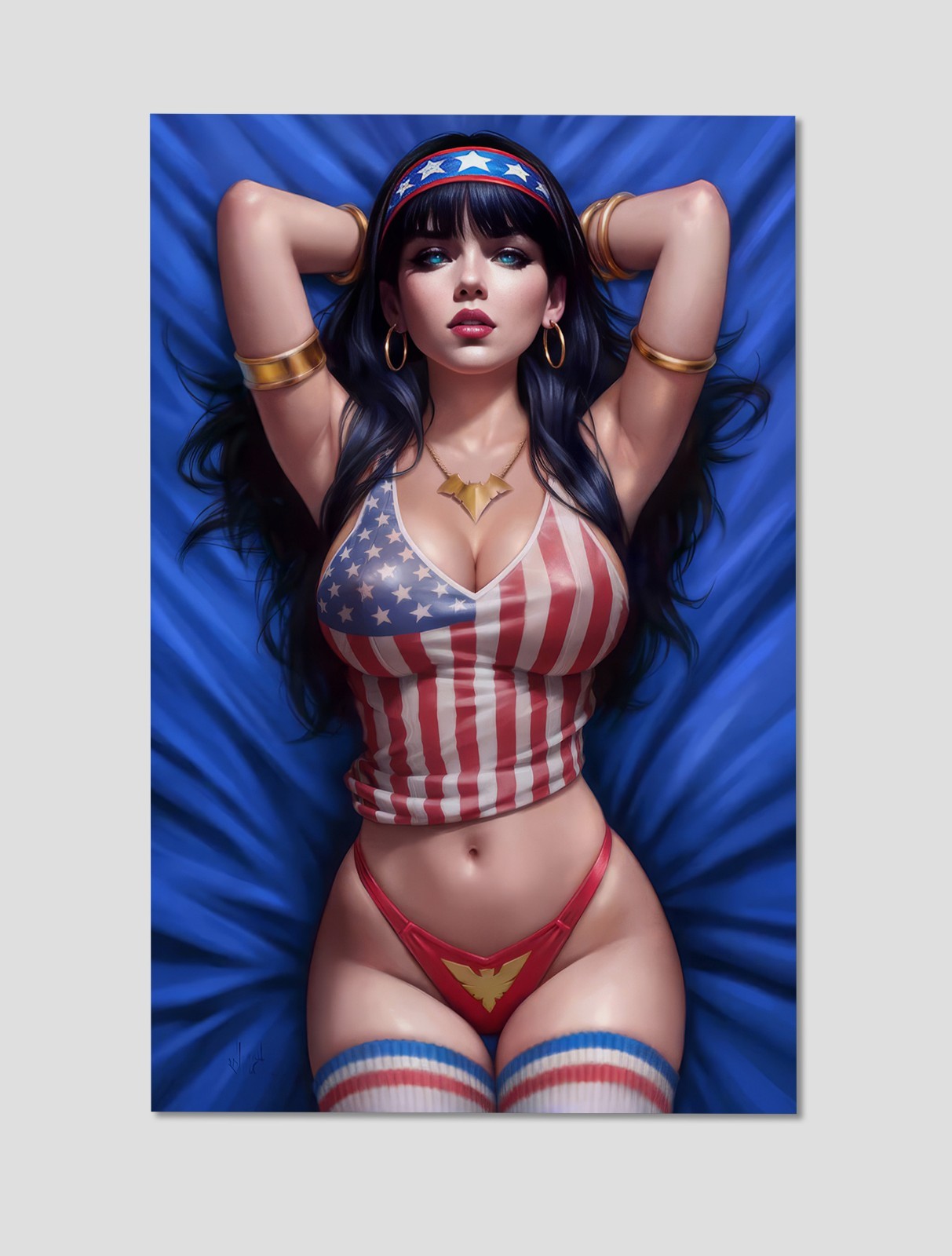 Vampirella x Wonder Woman 4th of July Premium Giclee Print 11