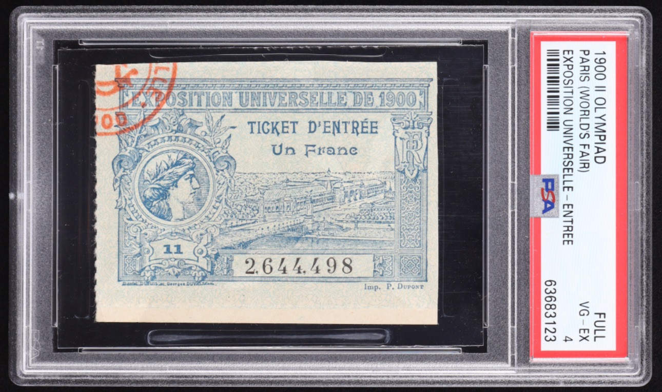 Exposition Universelle de 1900 Entry Ticket (Olympics / World’s Fair) PSA 4