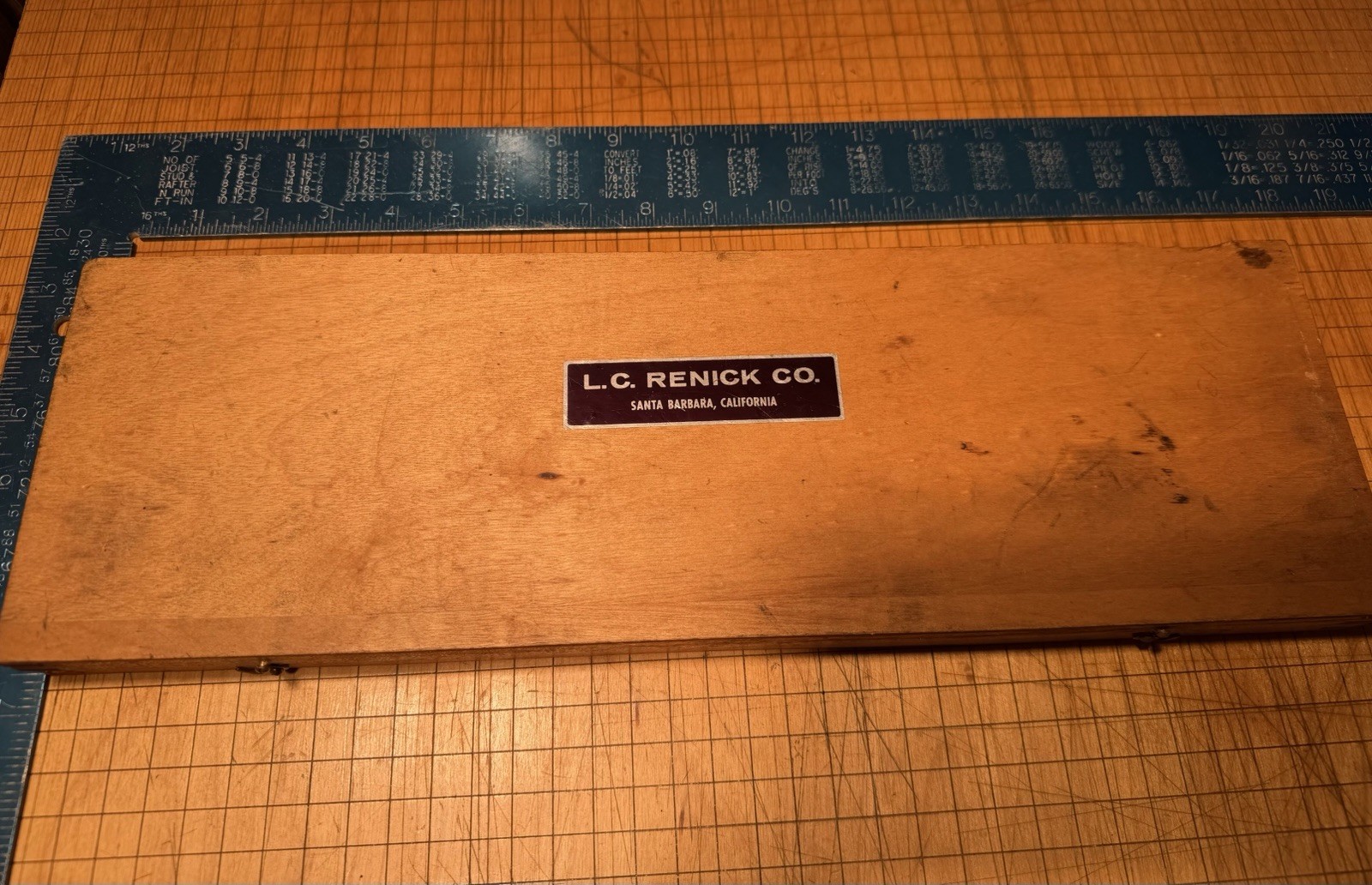 Rare Vintage L.C. Renick Co. 7.62 Master-Bar Caliper, US Gov Stamp, Instructions