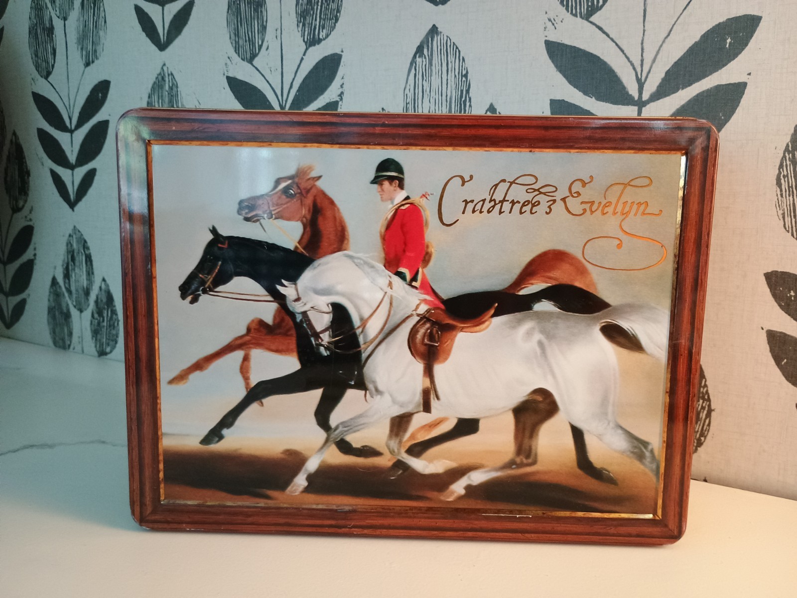 Vintage Crabtree & Evelyn Decorative Tin - Royal Hunt W Horses & Dogs - 1988