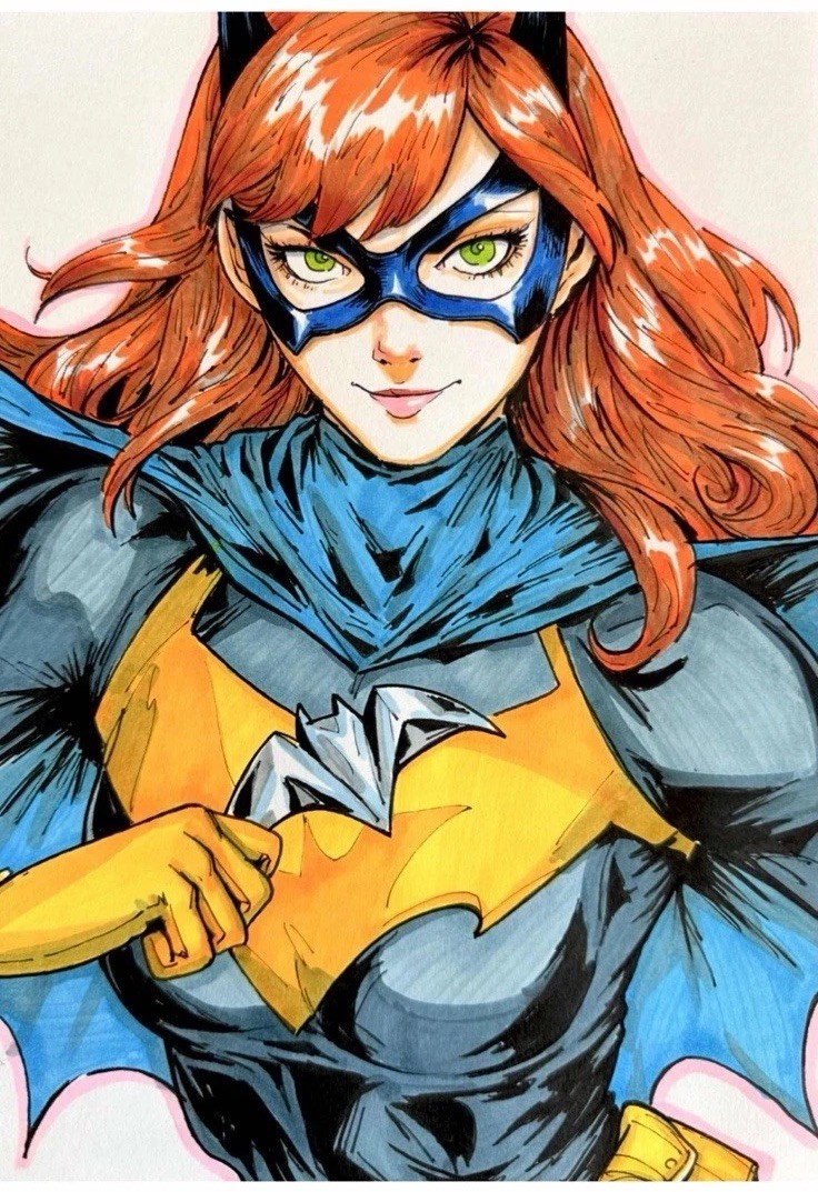 Batgirl (DC Comics) - 7x10 Original Art by Raphael Serrano - NOT a Print Batgirl (DC Comics) - 7x10 Original Art by Raphael Serrano - NOT a Print