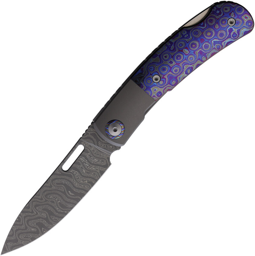Maxace Beetle 2.0 Lockback Zirconium & Titanium Folding Damascus Knife MM361C