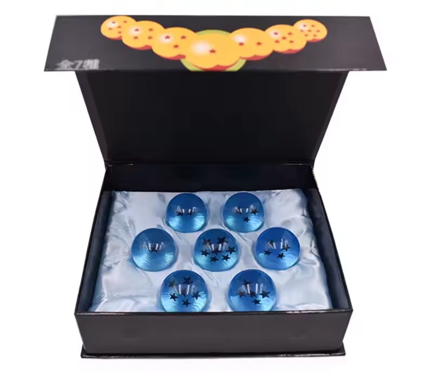 3.5cm GT Omega Shenron All  7 Blue Dragon Balls Resin Crystal