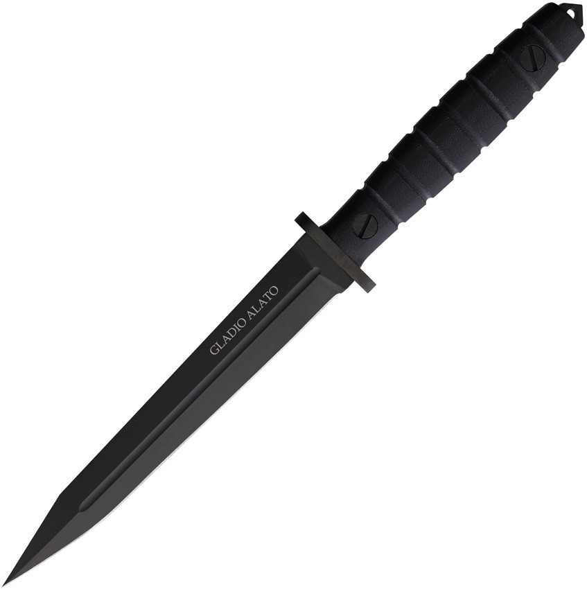 Maserin Gladio Alato Black G10 Bohler N690 Fixed Blade Knife w/ Sheath 966G10N