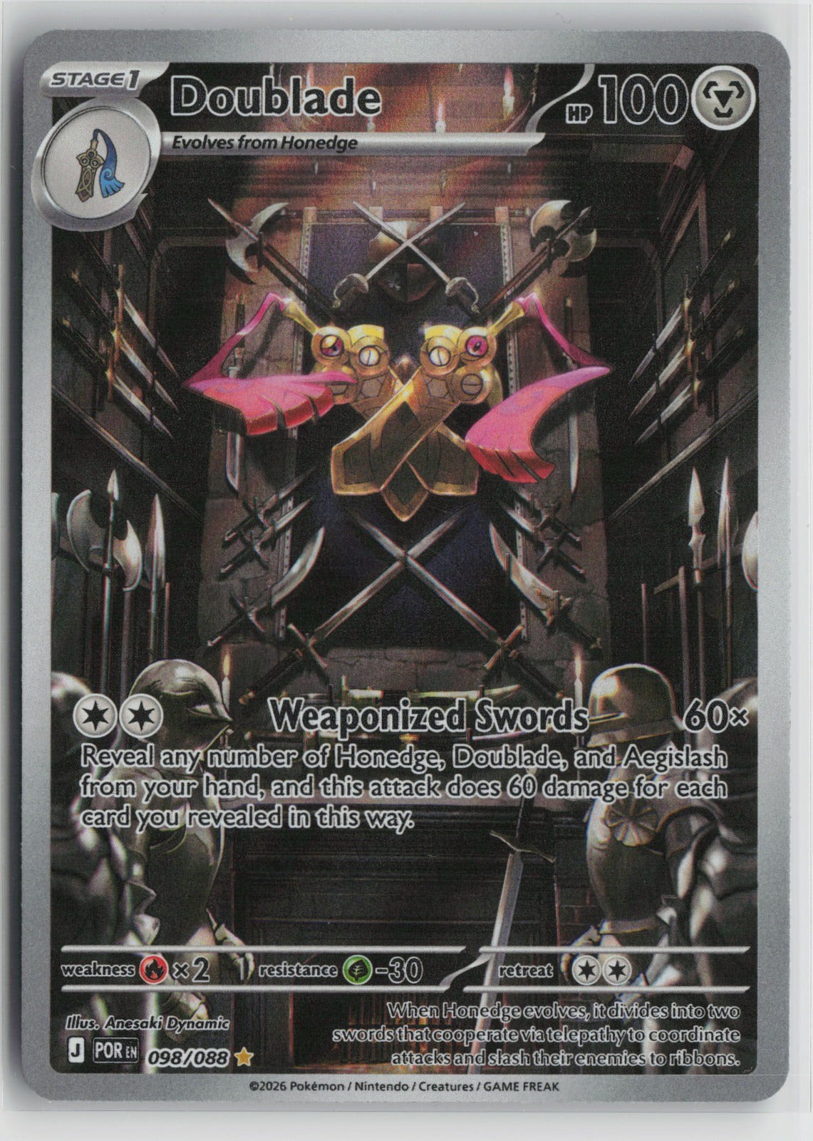 Doublade - Illustration Rare Holo POR 098/088 NM