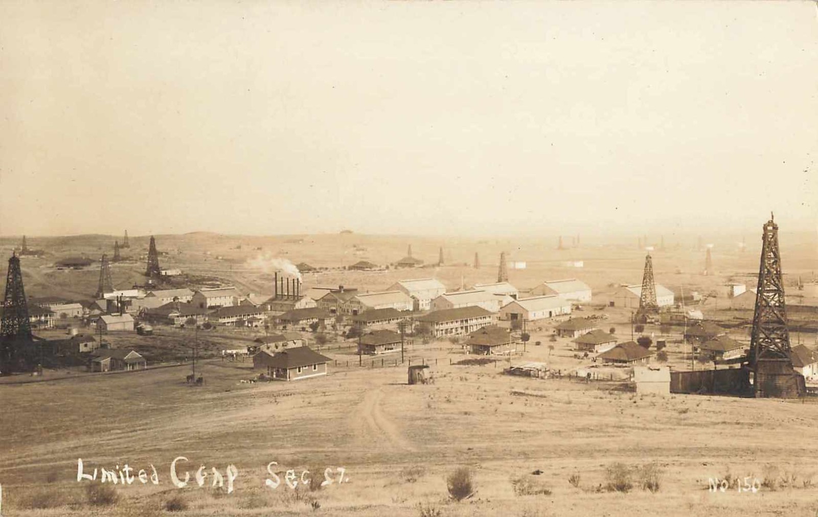 1920s RPPC California Oil Field Ltd Corp Sec 27 Derricks Real Photo Postcard 1920s RPPC California Oil Field Ltd Corp Sec 27 Derricks Real Photo Postcard