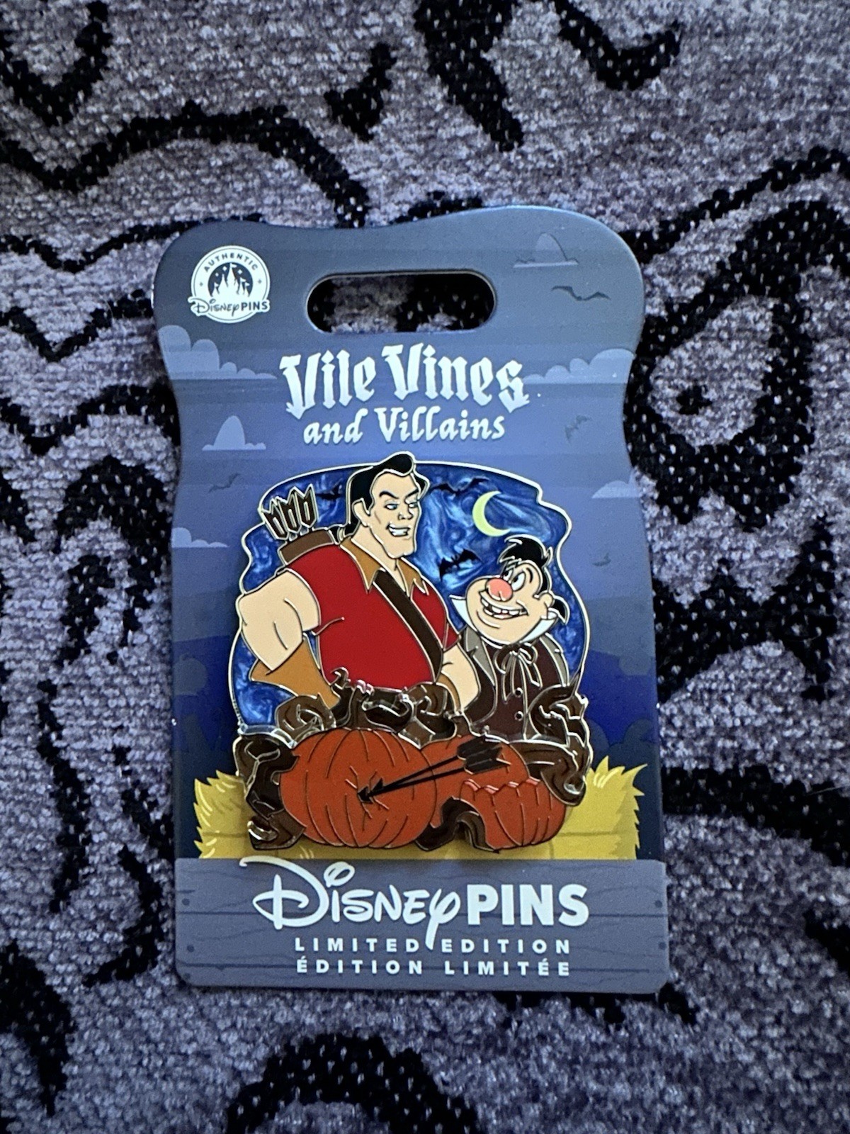 Disney Parks 2026 Vile Vines And Villains Halloween Gaston And Lefou Pin LE4000