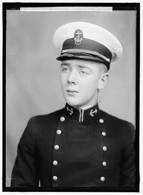 Photo:John Enoch Pond Midshipman Portrait 1933 Naval Uniform