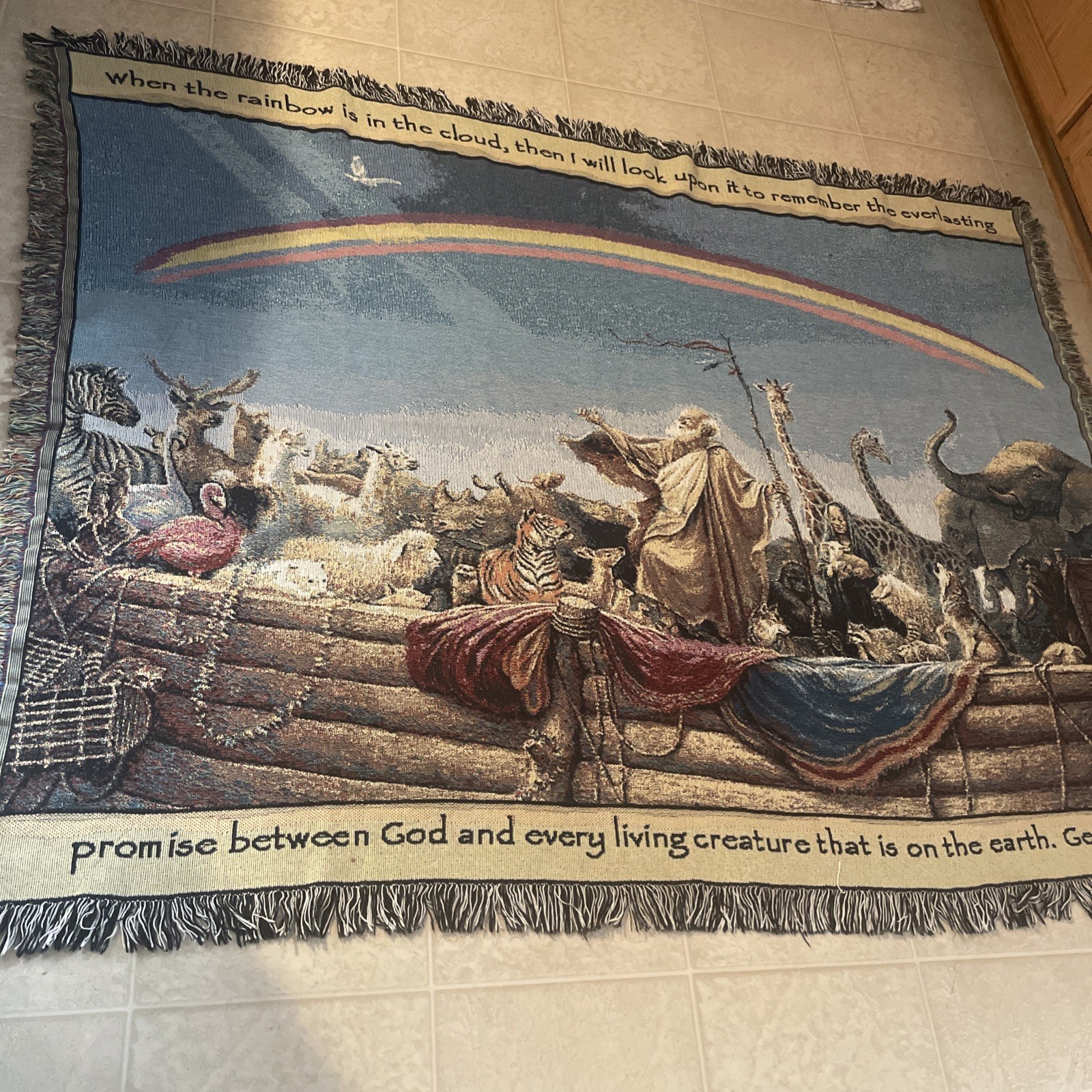 Tom Dubois Art Tapestry The Promise Blanket Wall Hanging 2000 Ed. Art 2 See EUC