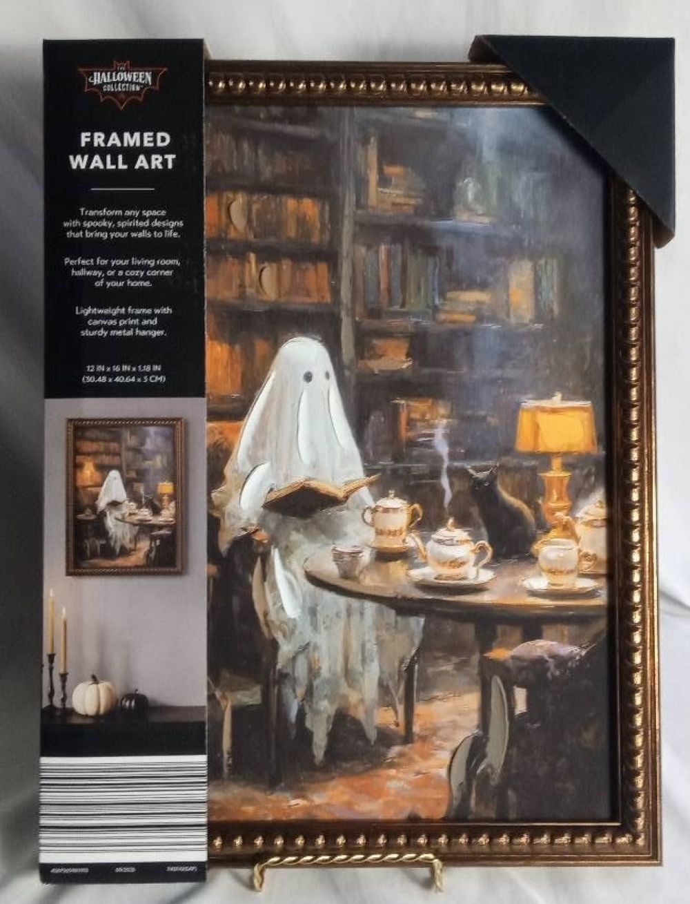 Aldi The Halloween Collection Framed Wall Ghost Art, 12