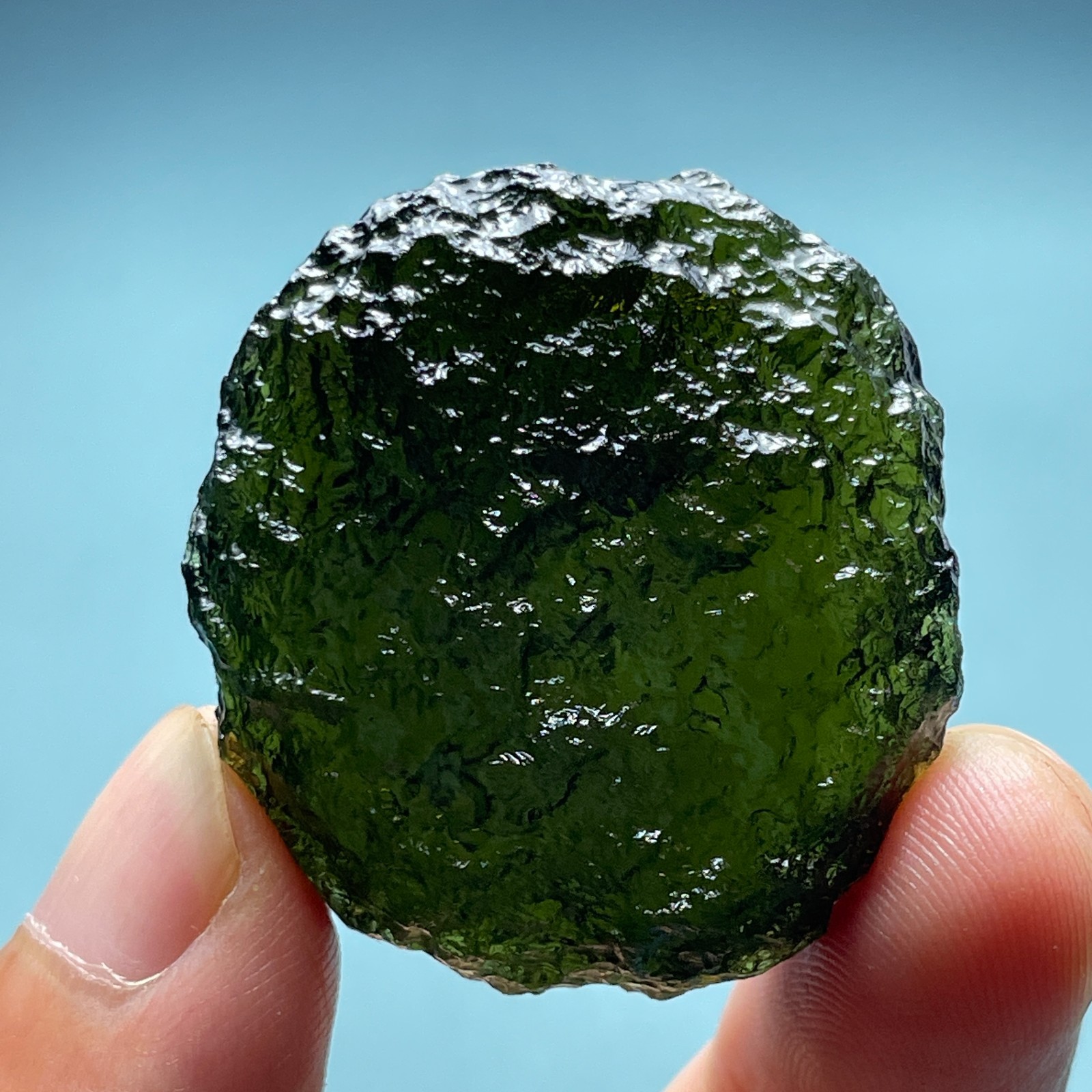 114CT Natural Moldavite | Genuine Czech |Impact Glass| Collector\'s Energy Stone