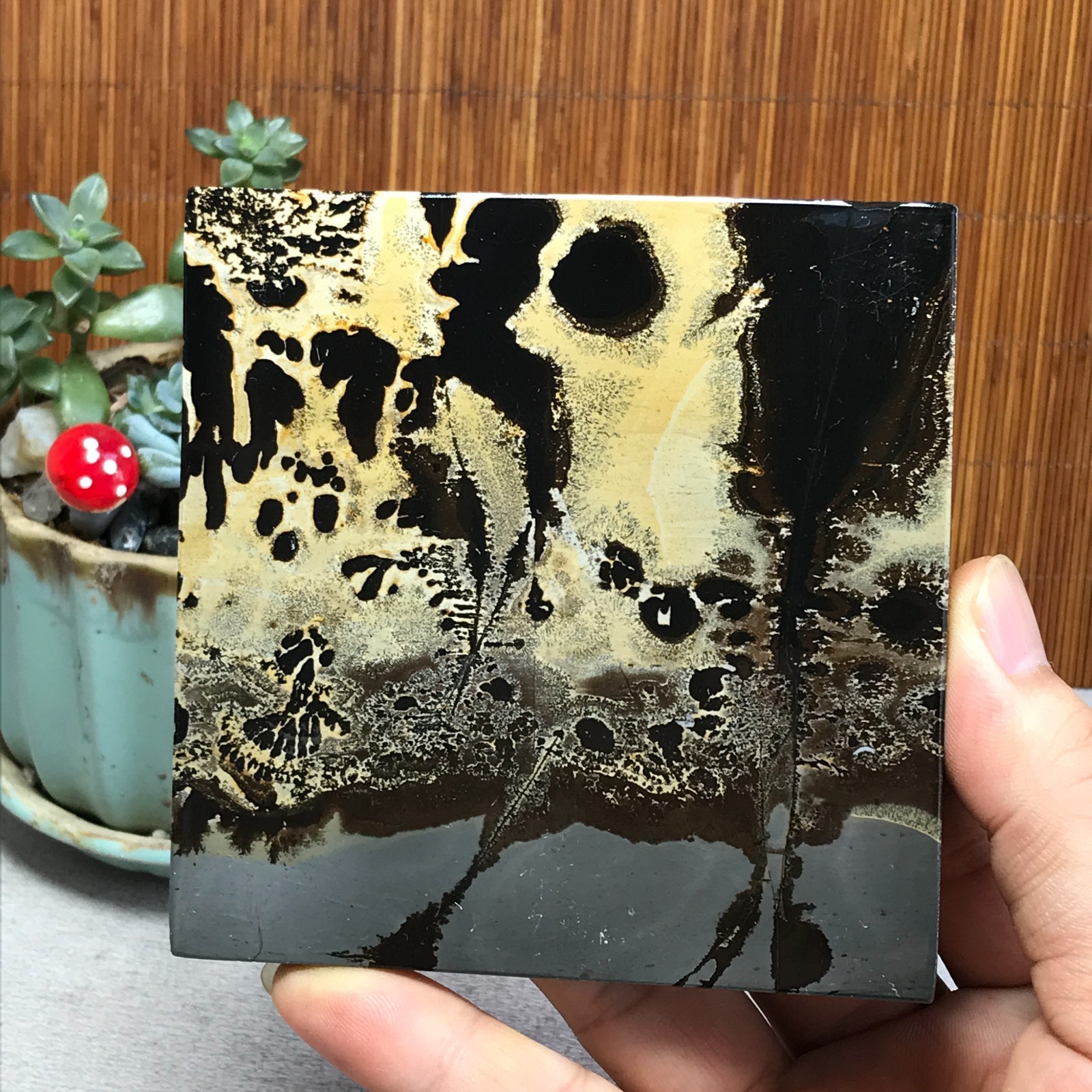 227g Natural Chinese painting stone crystal ornaments for home decoration A6945 227g Natural Chinese painting stone crystal ornaments for home decoration A6945