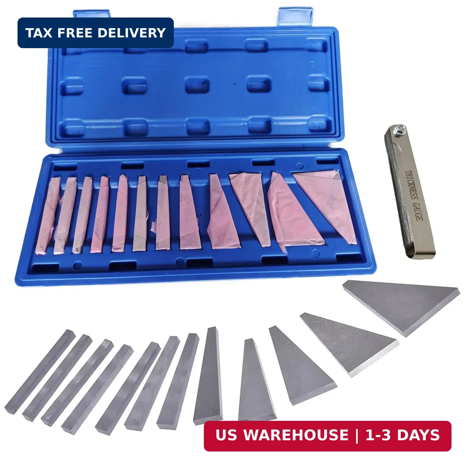 Precision Angle Block Set 1/4, 1/2 1, 2, 3, 4, 5, 10, 15, 20, 25, 30 Degree Mach