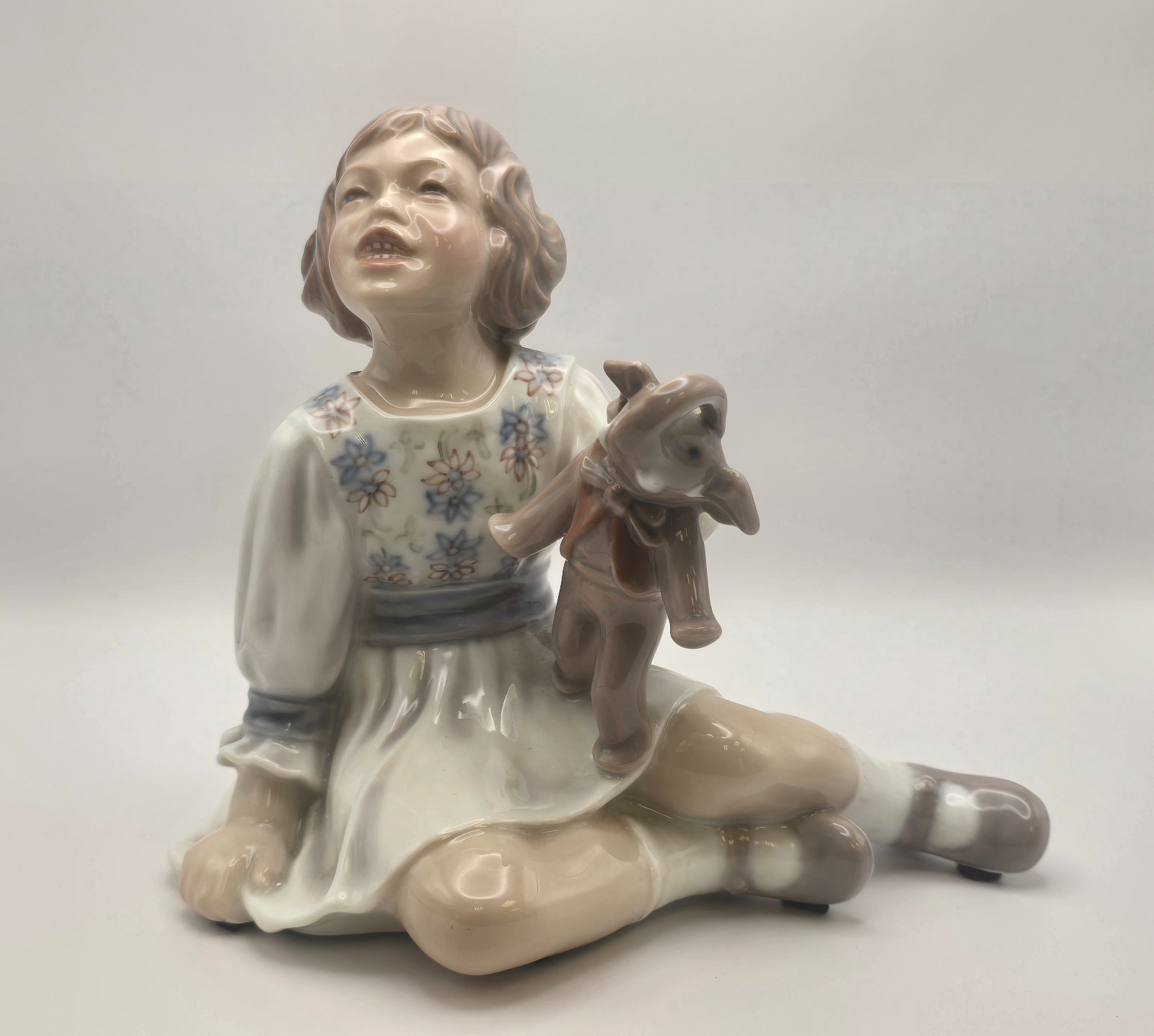 Dahl Jensen Figurine Girl with Toy Elephant No. 1204