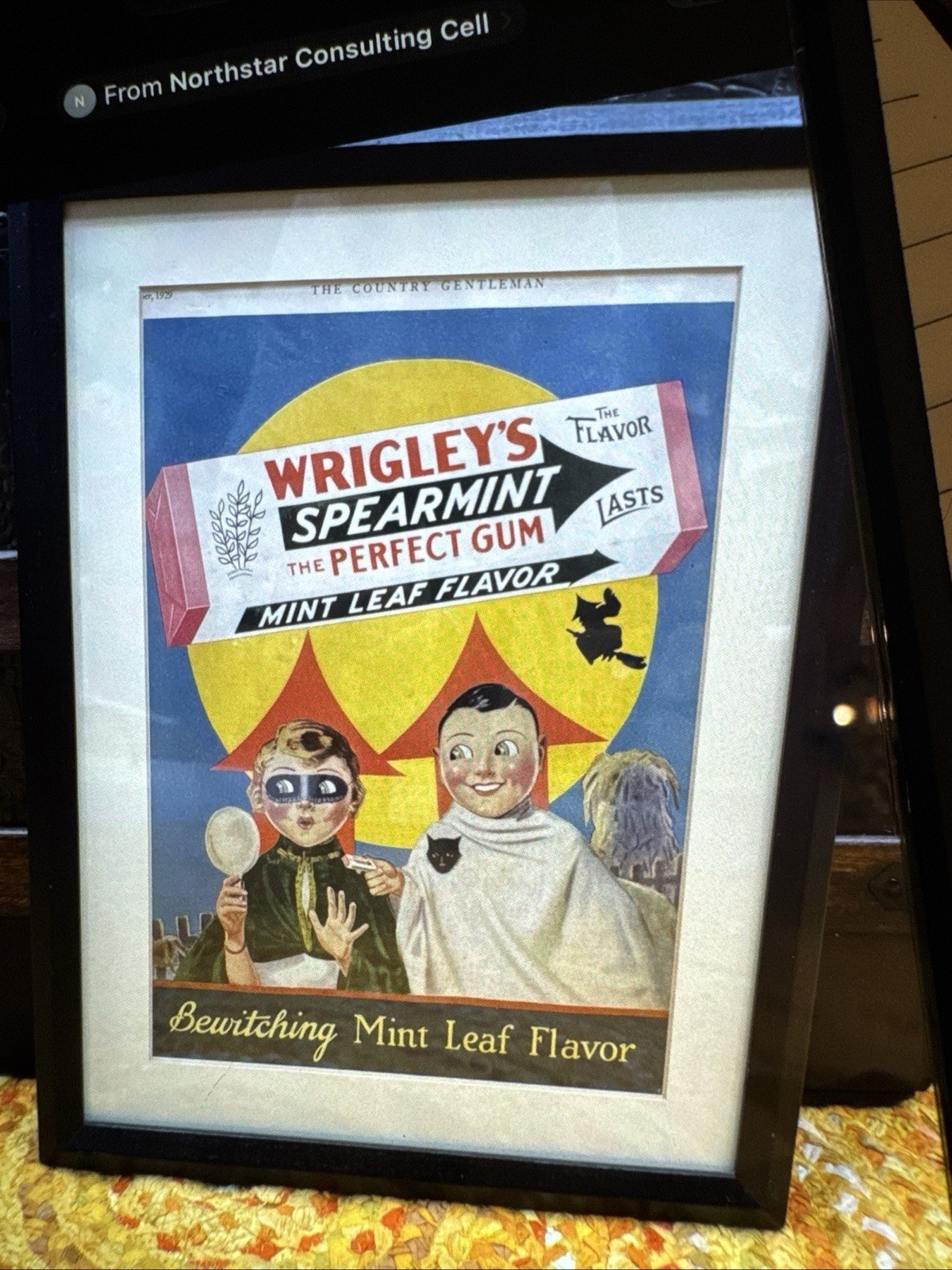 Vintage October 1929 Wrigley's Spearmint Halloween Ad The Country Gentleman