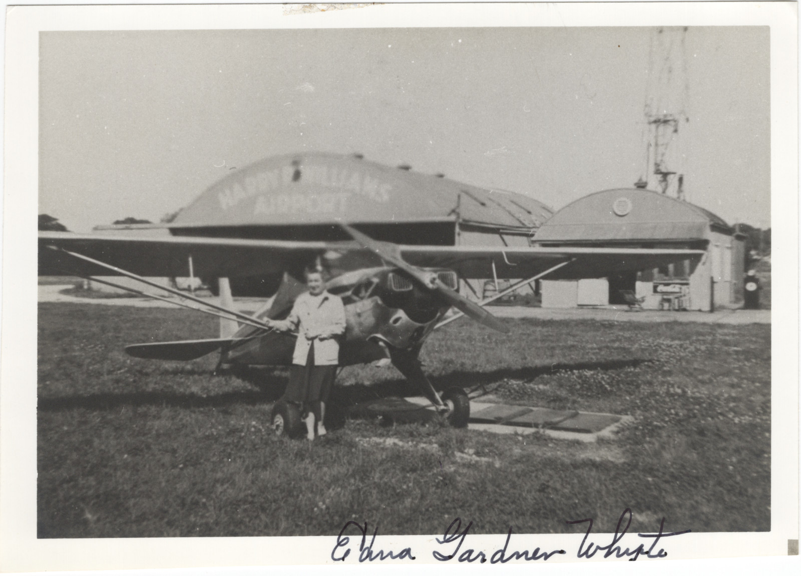 Edna Gardner Whyte Signed Photo, Aviatrix, Harry Williams Airport 5x7