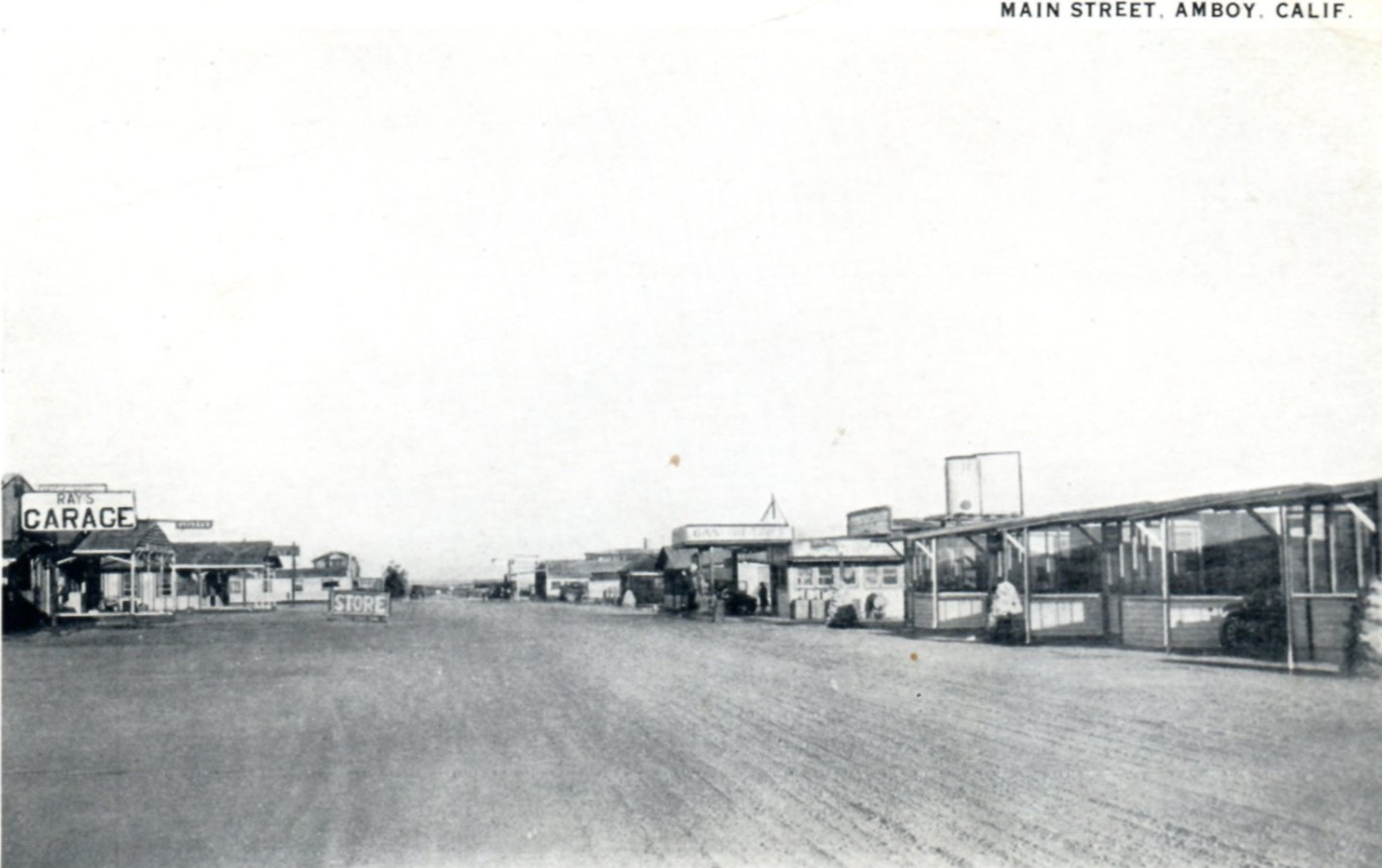Amboy CA Route 66 Gas Cafe Garage Main Street Postcard