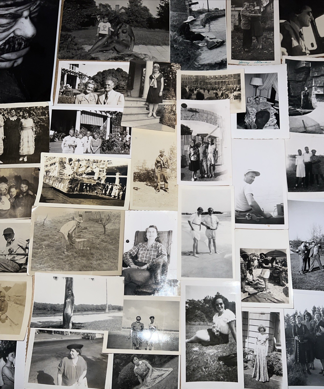 500 Great Vintage Antique Snapshots Photos Old Photographs BW Black White Lot