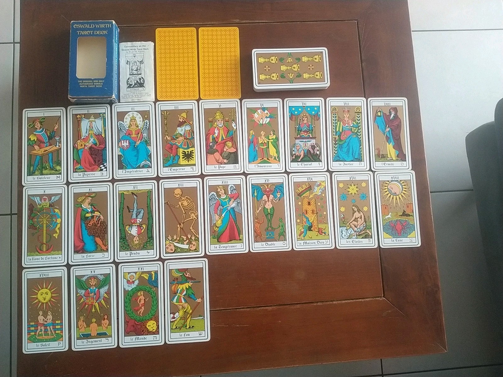 old Oswald Wirth Tarot Deck card game / Esotericism clairvoyance 1976 complete 