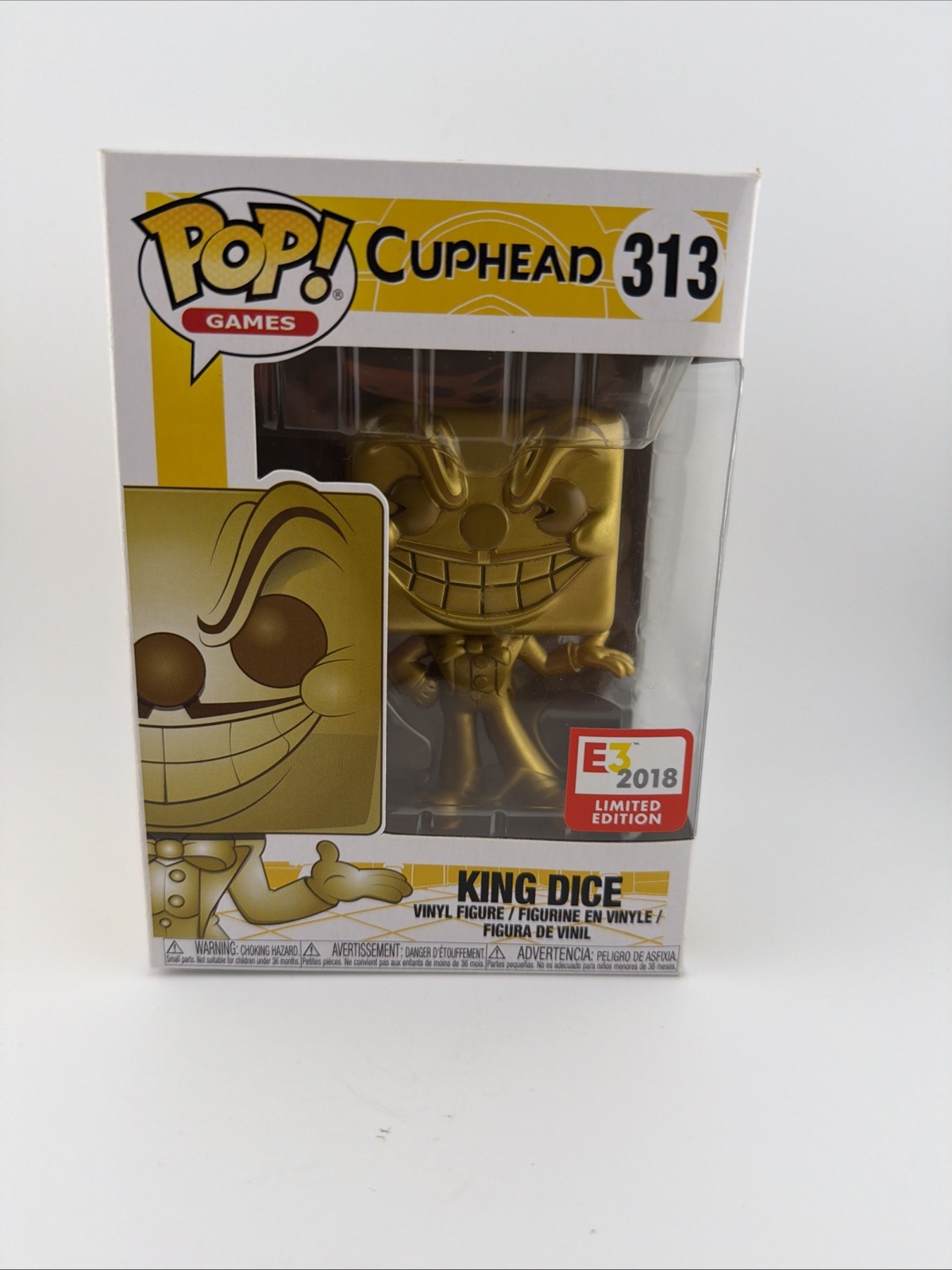 Funko Pop Vinyl: Cuphead - King Dice (Golden) - GameStop E3 (Exclusive) #313
