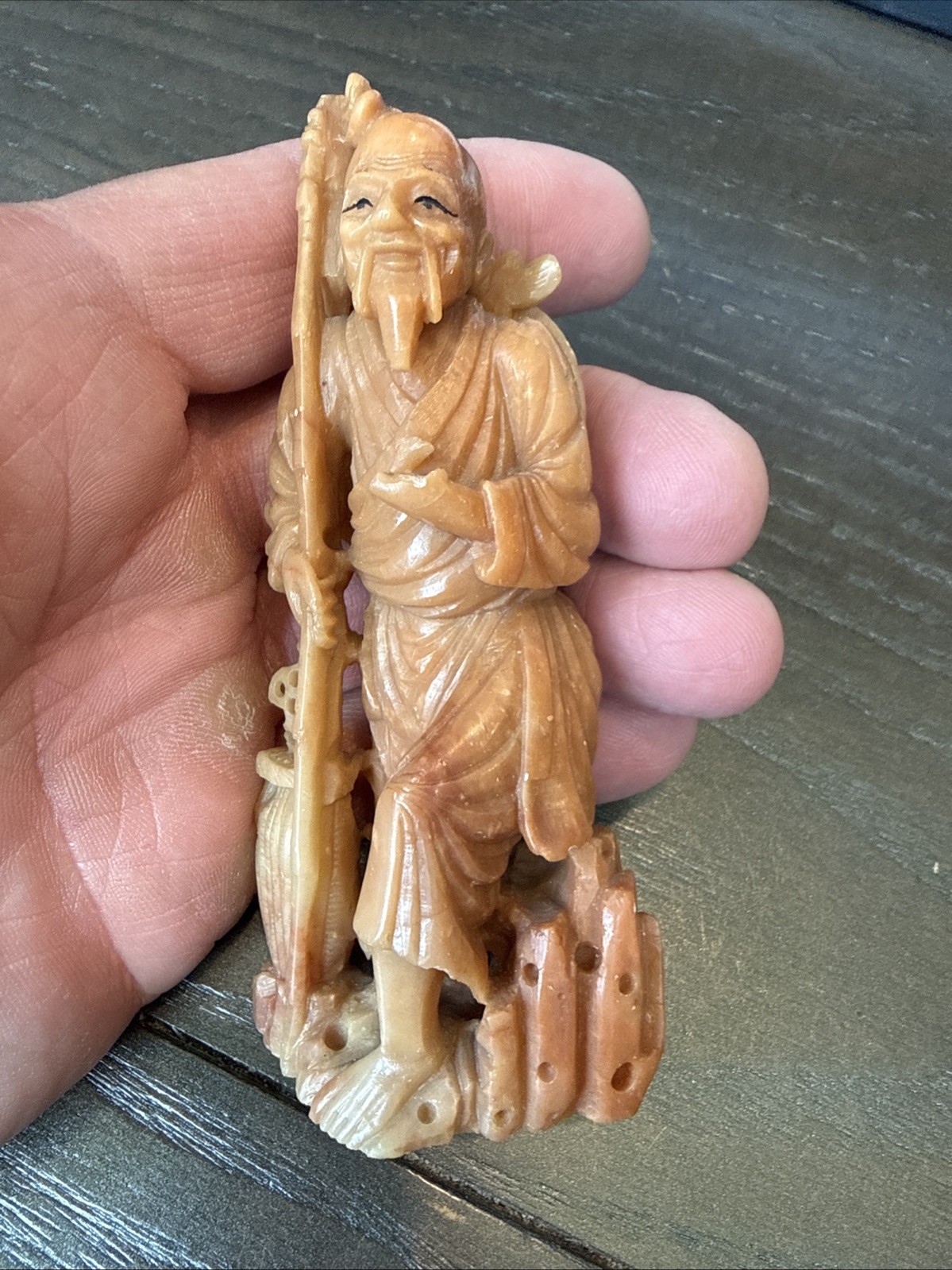 Hand Carved Soapstone Chinese Figurine