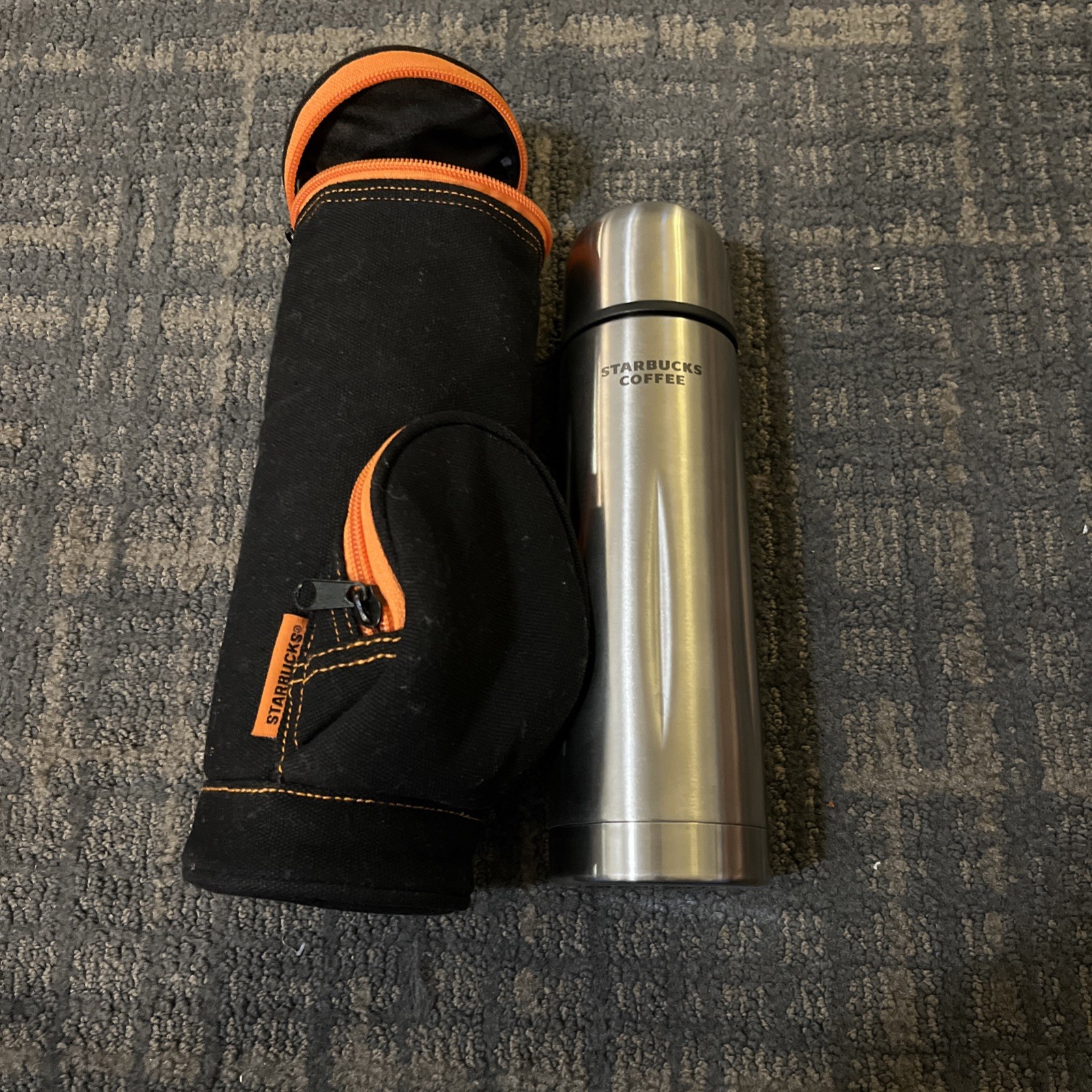 RARE Starbucks 2006 Golf Bag Caddy with Stainless Steel Thermos NEW Old Stock