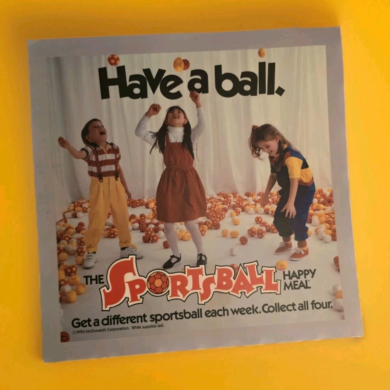 1990 vintage McDonald\'s Translite Sign Have A Ball 14\
