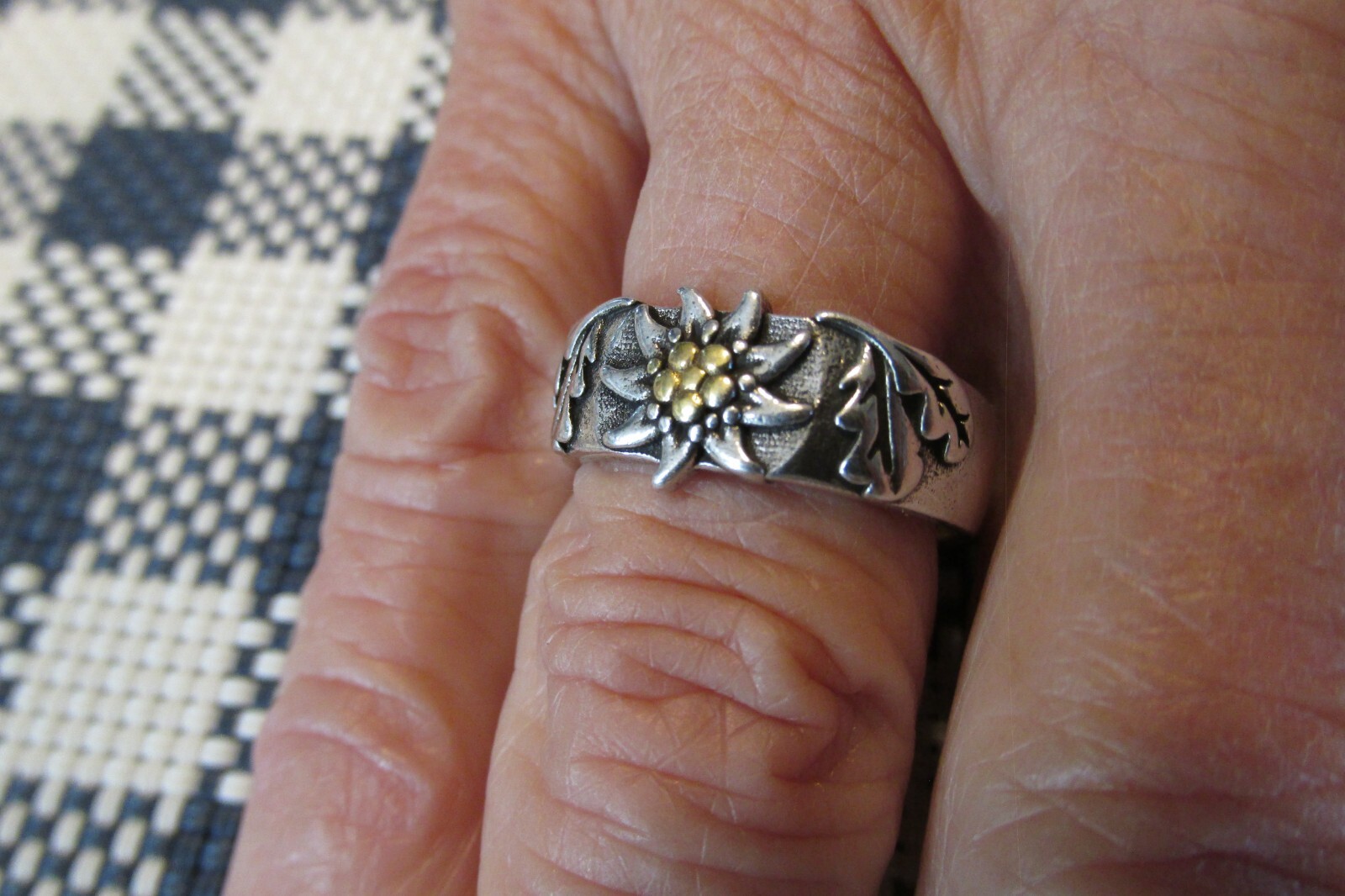 Edelweiss Ring With A Free Edelweiss Charm in a Gift Box Edelweiss Ring With A Free Edelweiss Charm in a Gift Box
