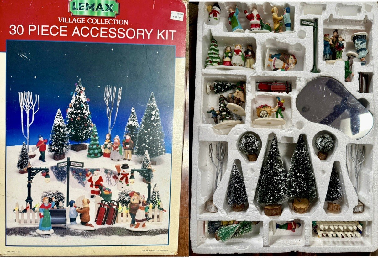 LEMAX 1997 VILLAGE COLLECTION ACCESSORY KIT 35 PIECES~READ*