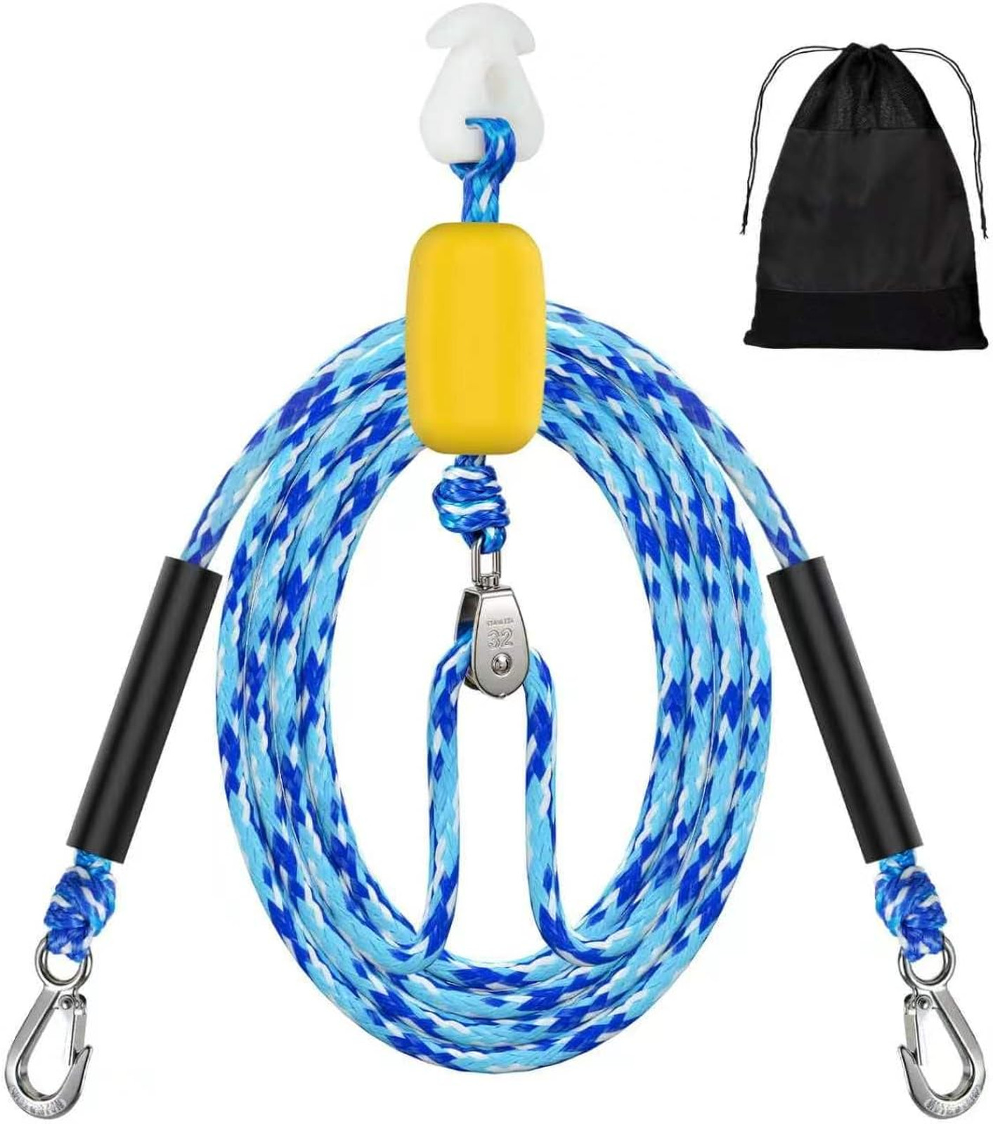 20FT Boat Tow Harness for Tubing, Self-Centering Floating Boat Tow Rope Harness 20FT Boat Tow Harness for Tubing, Self-Centering Floating Boat Tow Rope Harness
