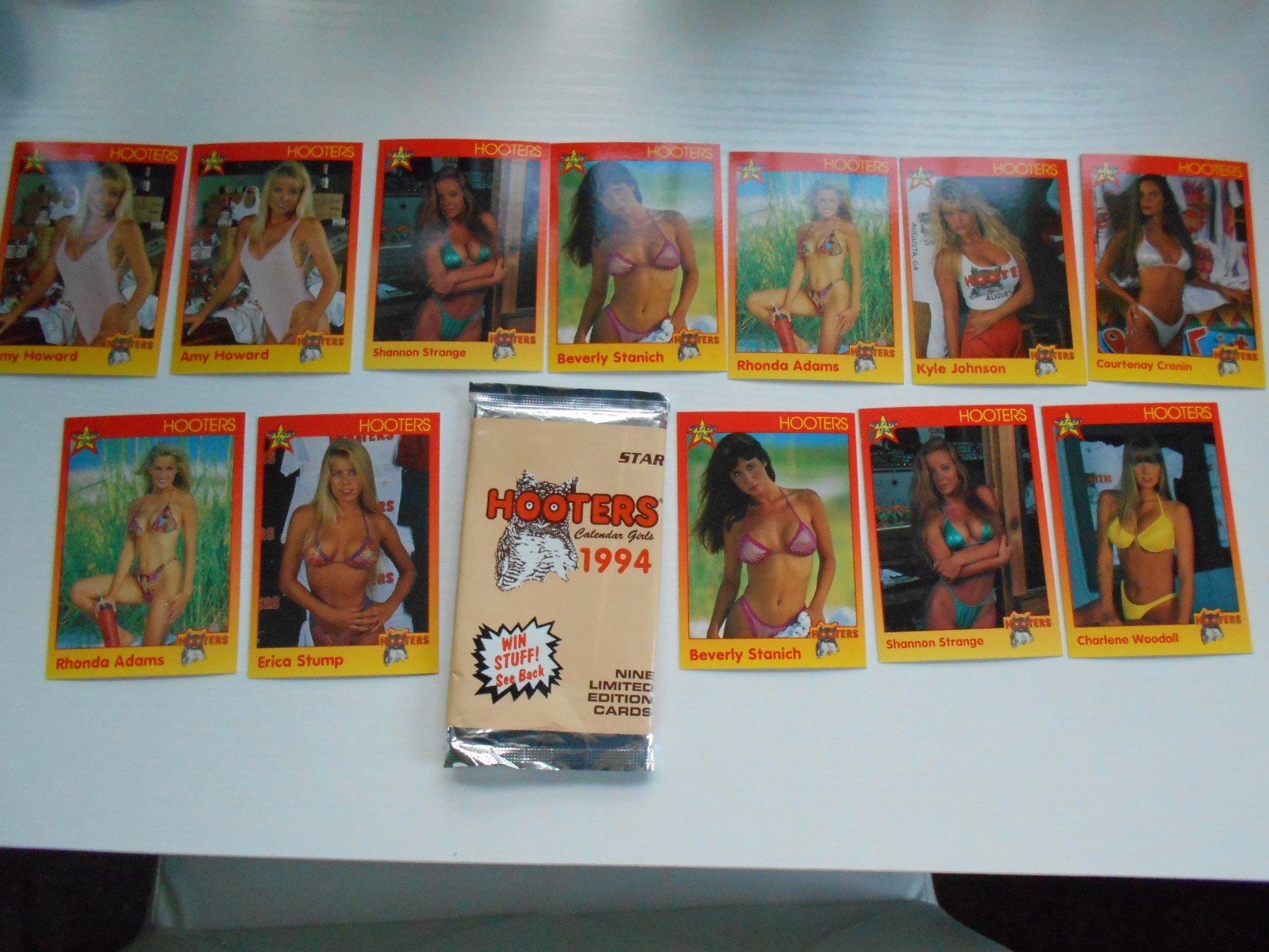 1994 Hooters Calendar Girls - Lot of 12 cards - Mint Condition