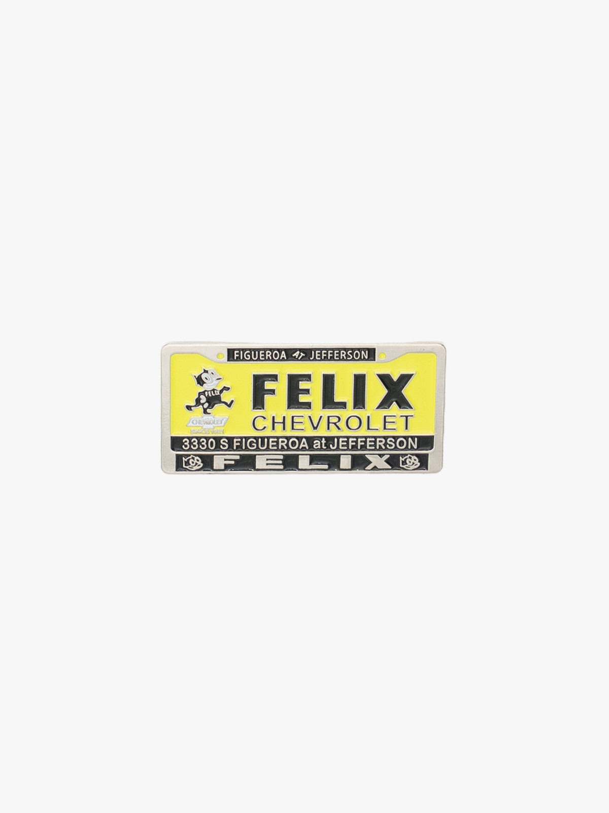 Original Felix Chev License Plate Pin