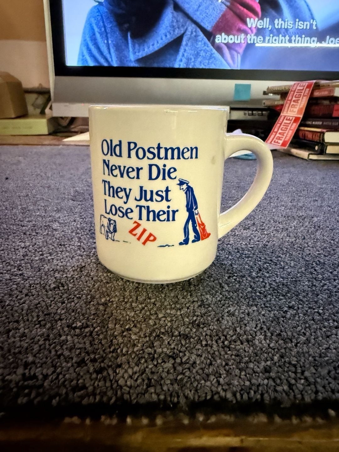 Vintage Old Postmen Never Die They Just Lose Their ZIP Ceramic Coffee Mug