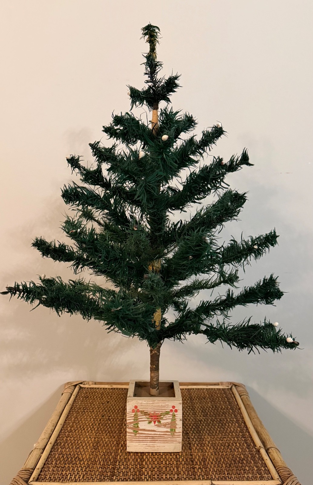 Antique German Goose Feather Tree, 26.5 Antique German Goose Feather Tree, 26.5