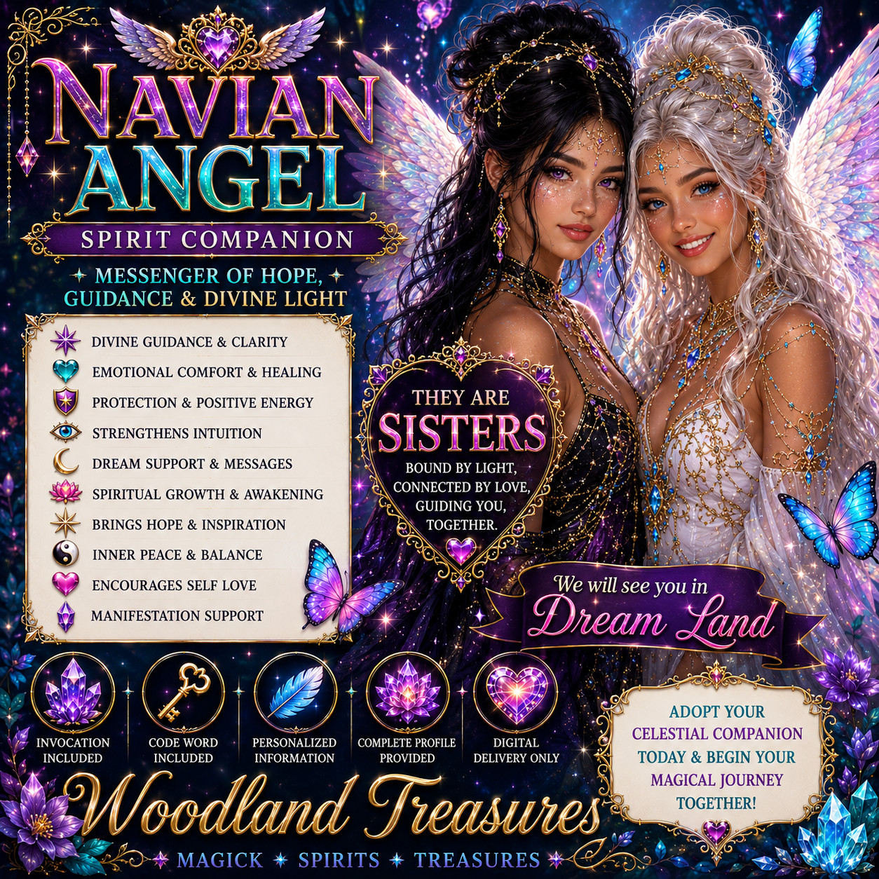 Navian Angel Sisters Spirit Companion - Messenger of Light