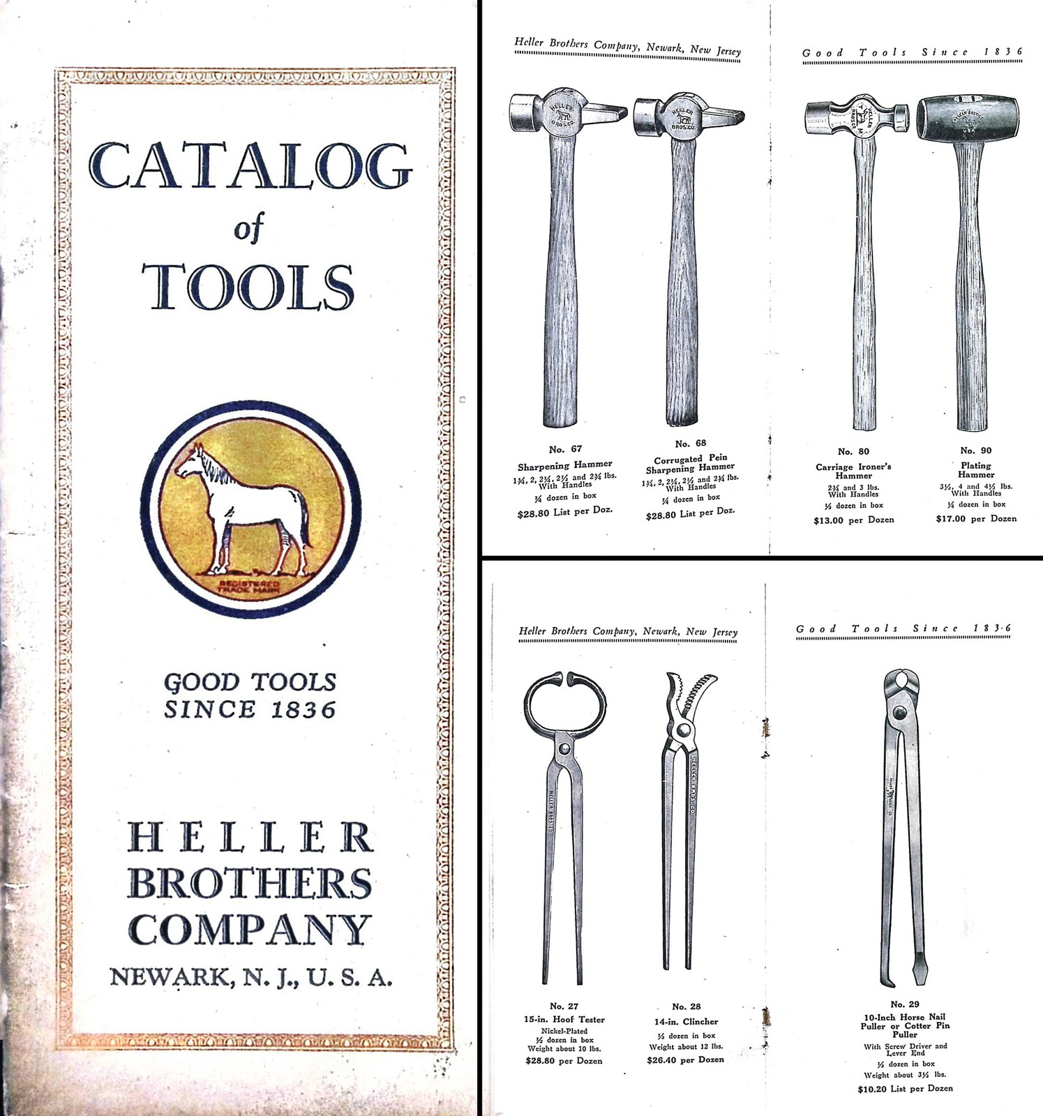 Orig. Heller Brothers, Newark 1931 Catalogue of Farrier\'s Tools - mjdtoolparts