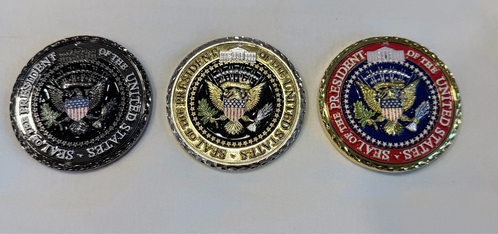 Authentic, Official President Trump Challenge Coin SET