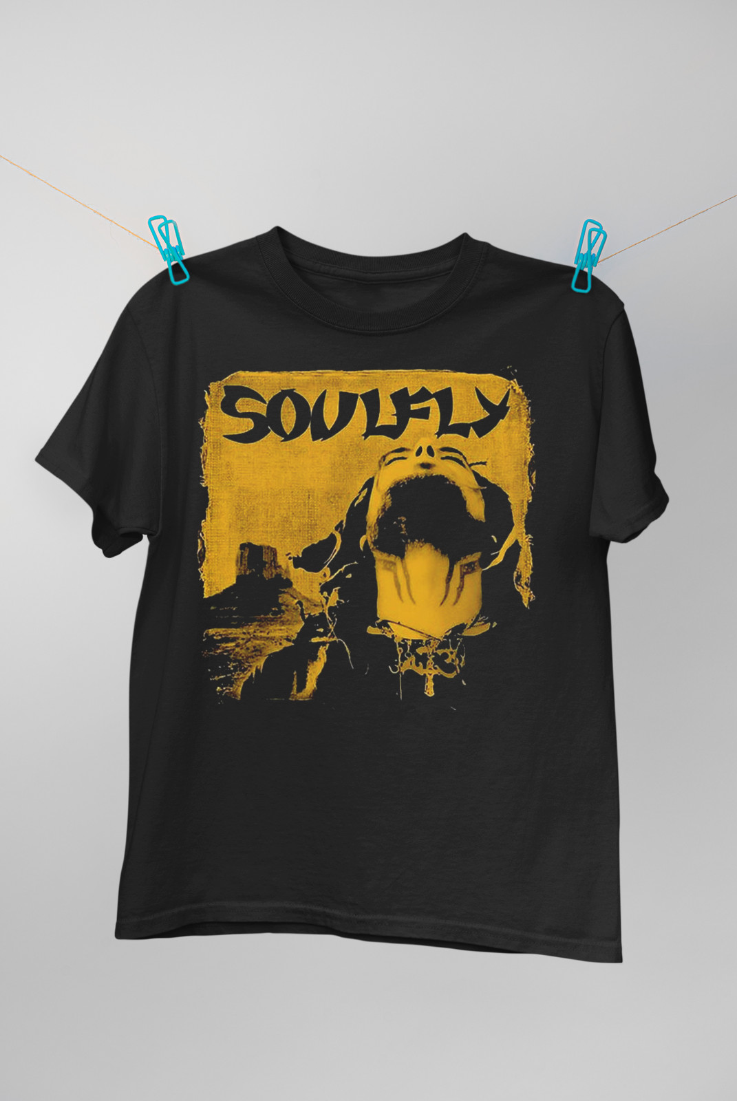 Vintage Soulfly Band Gift Friends Cotton Black All Size Men Women Shirt CC456
