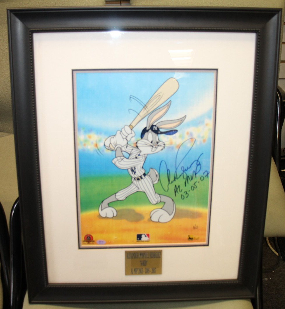 BASEBALL BUGS NY YANKEES SERICEL SIGNED ALEX RODRIGUEZ AL MVP 03-05-07 #1/13 COA