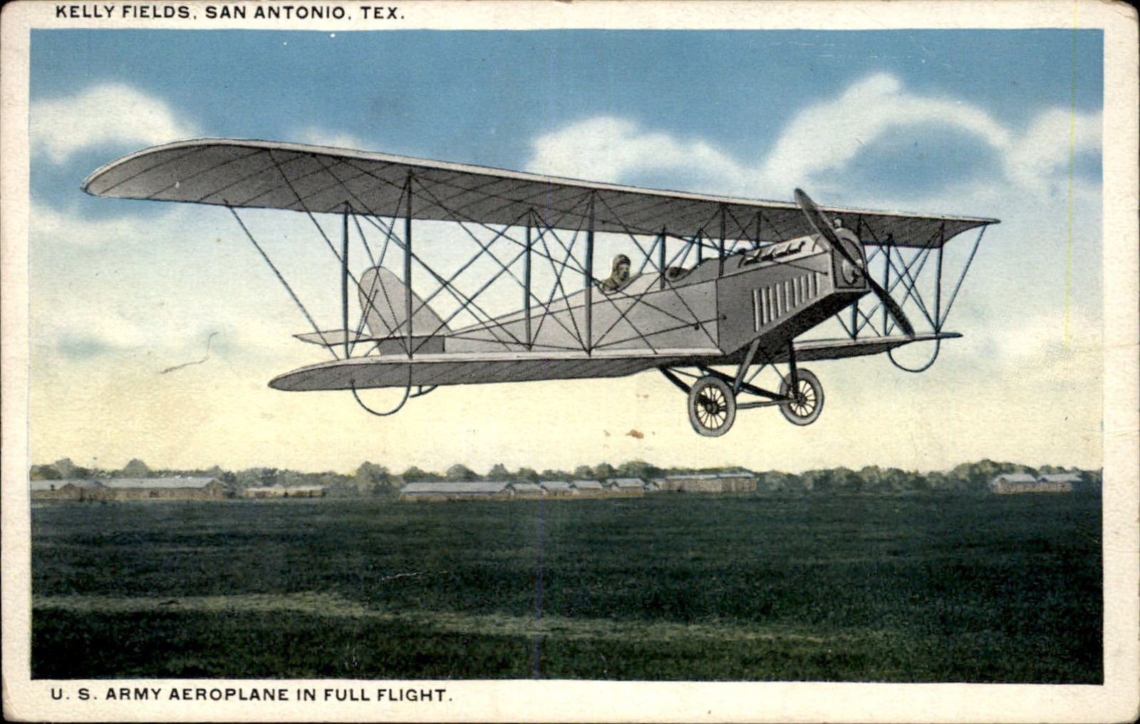 San Antonio TX U. S. Army Aeroplane c1900s-10s Vintage Postcard San Antonio TX U. S. Army Aeroplane c1900s-10s Vintage Postcard