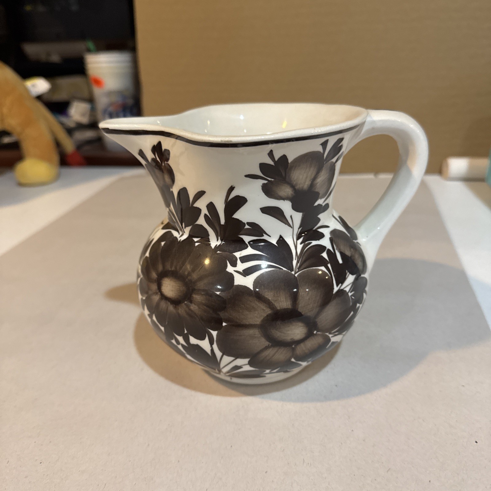 Hand made, Hand painted Vtg Italian Ceramic Pottery Pitcher