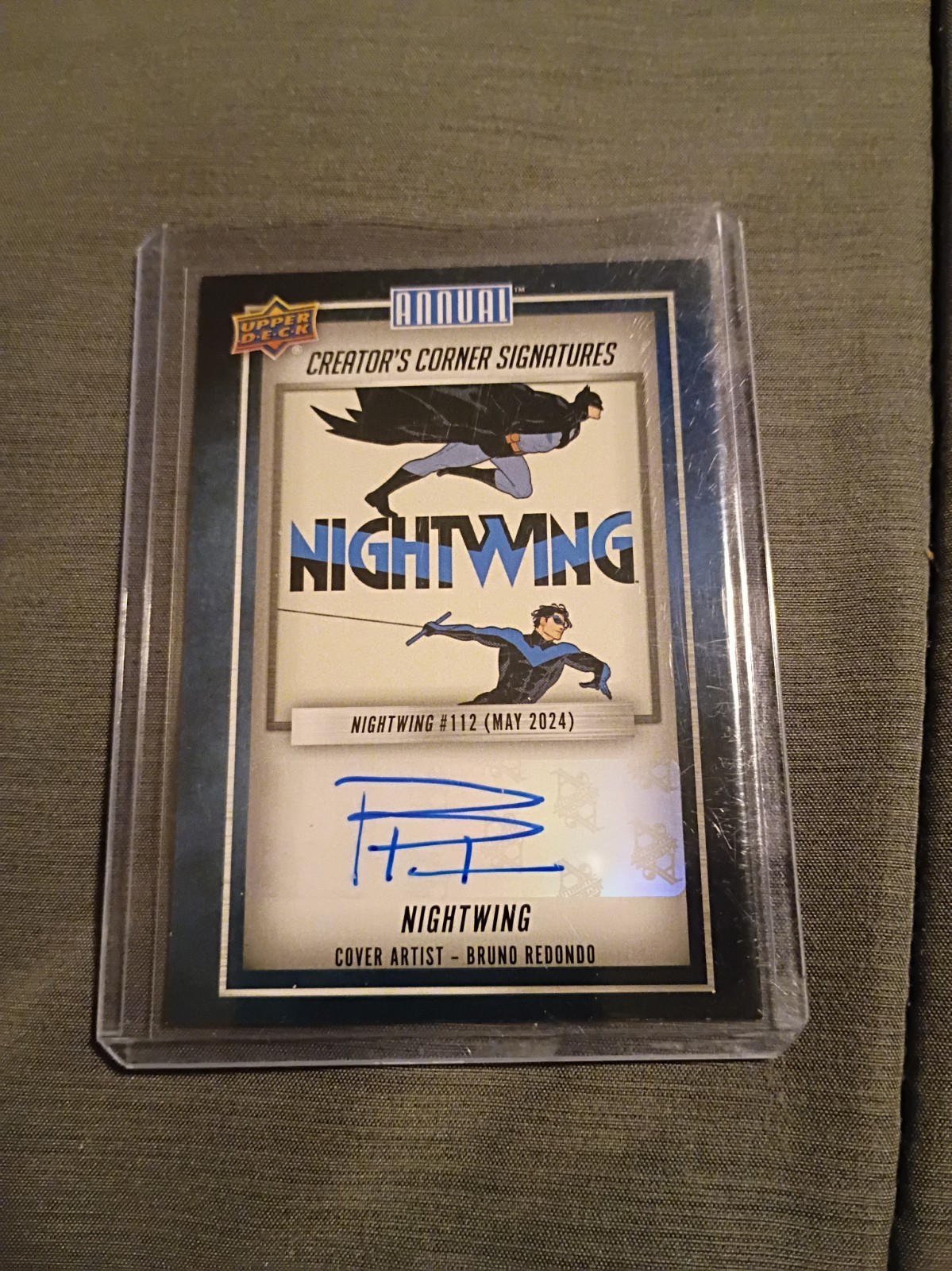 Nightwing 2023-24 UD DC Annual #CCA-BR Creator\'s Corner Signatures Auto