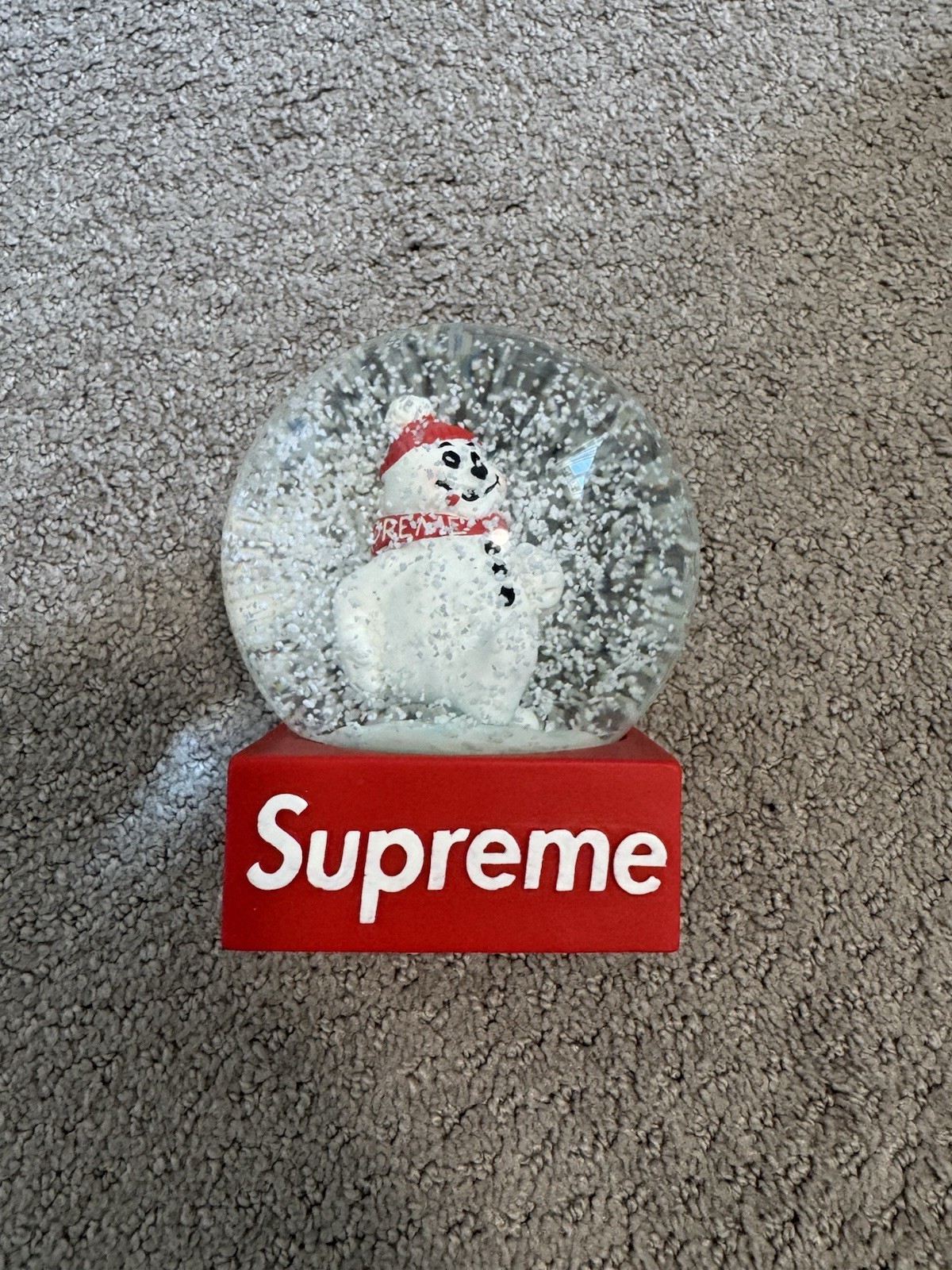 Supreme Snowman Snowglobe Brand New Never Displayed Authentic
