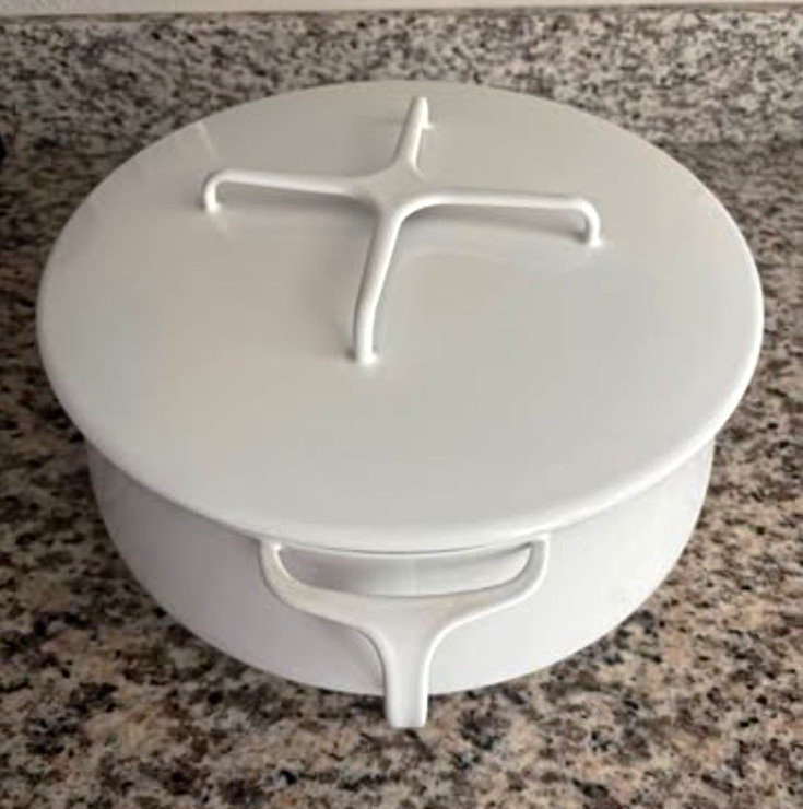 Vintage Dansk Kobenstyle White Enamel Casserole Dutch Oven w/ Lid (France) 6 qt Vintage Dansk Kobenstyle White Enamel Casserole Dutch Oven w/ Lid (France) 6 qt