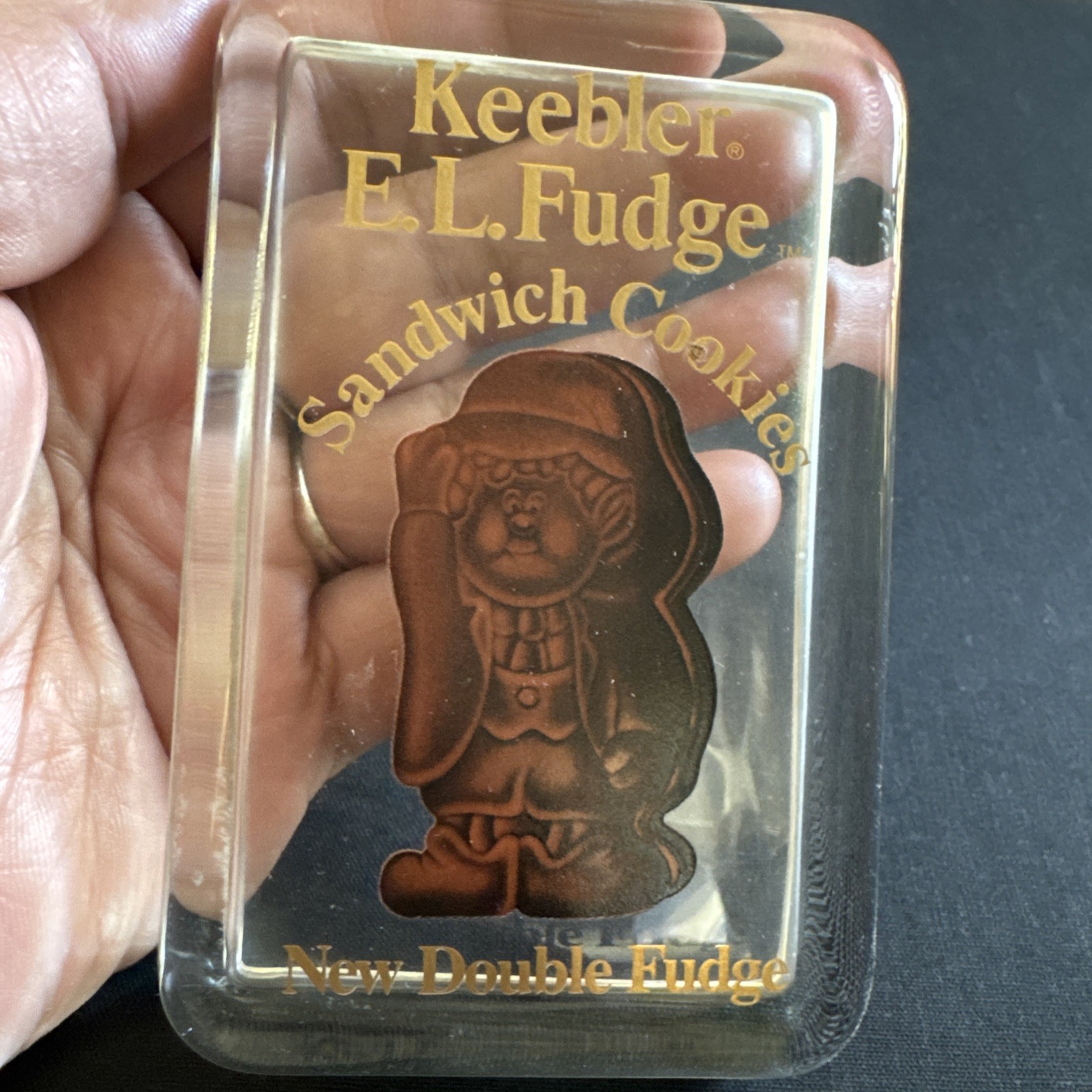 Vintage Keebler Paper Weight- E L Fudge Sandwich Cookies 