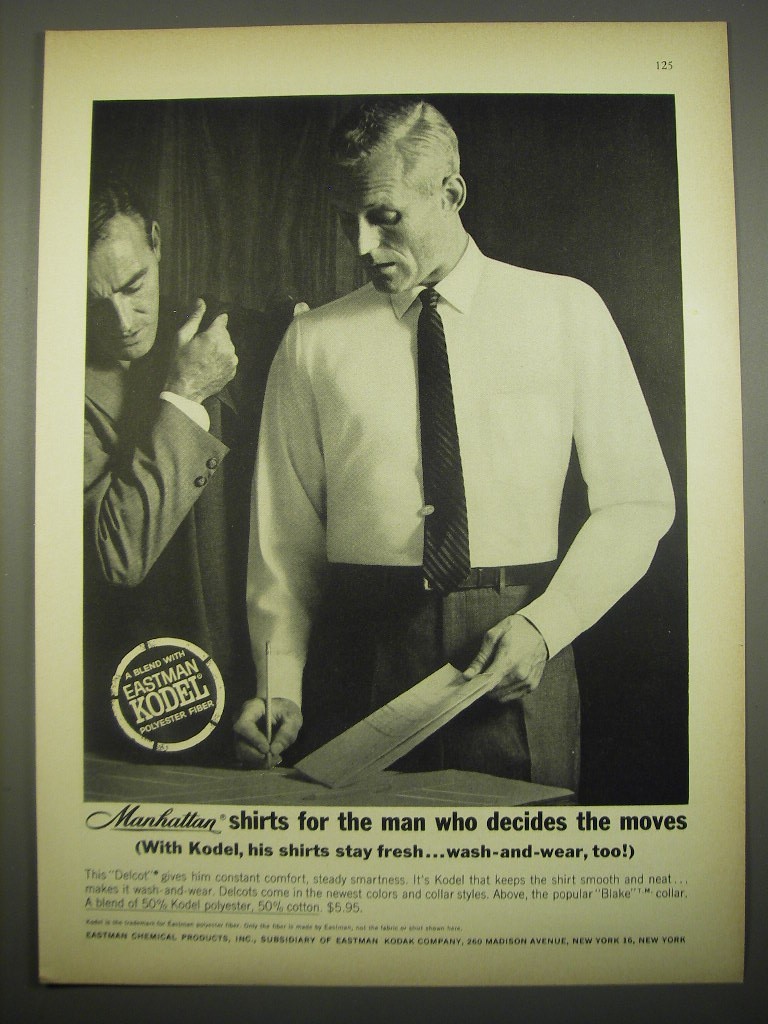 1961 Eastman Kodel Advertisement - Manhattan Shirts